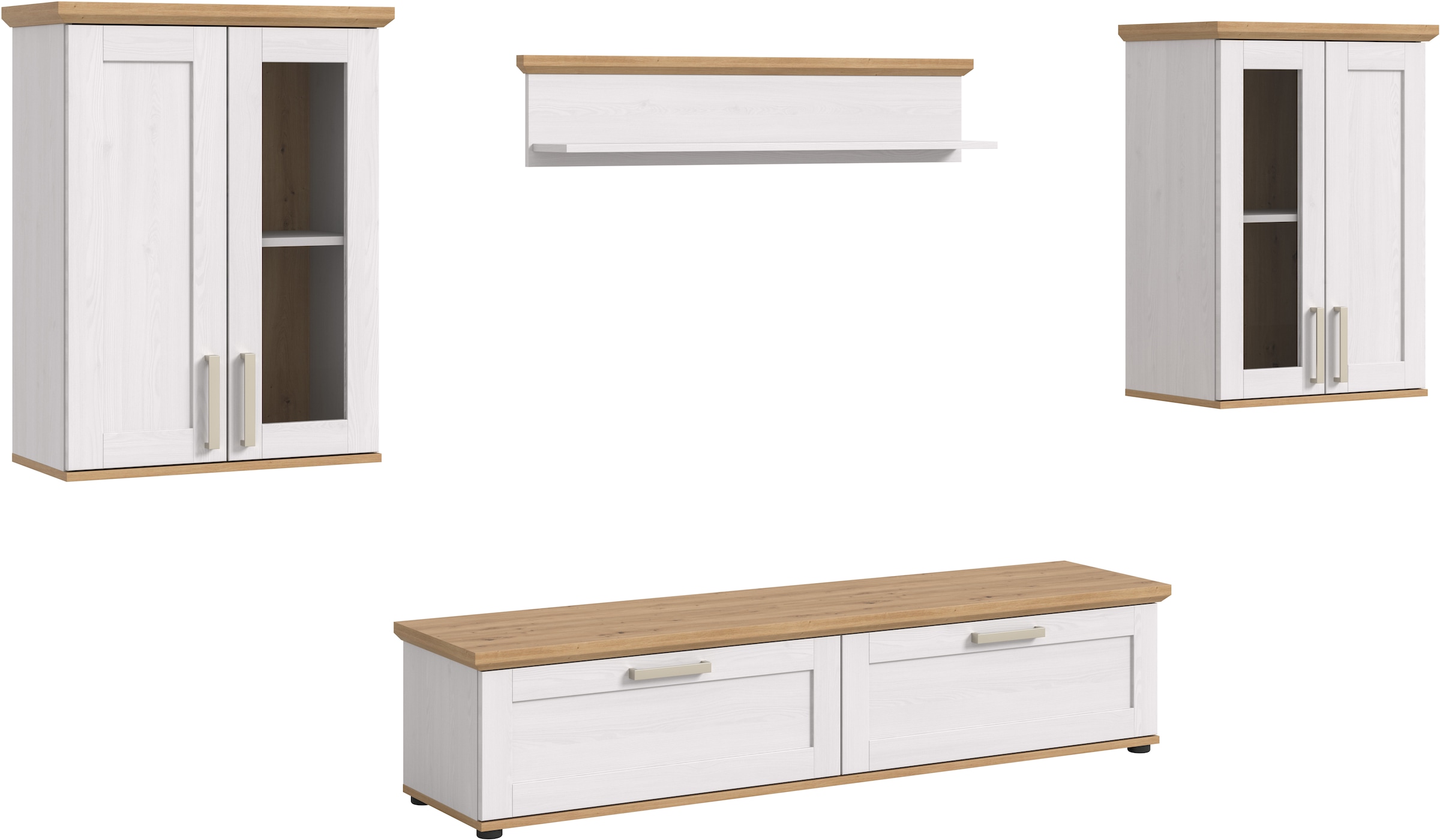 Home affaire Wohnwand »Cosenza«, (Set, 4 St.), Cosenza, Breite: 336 cm,2xVi günstig online kaufen