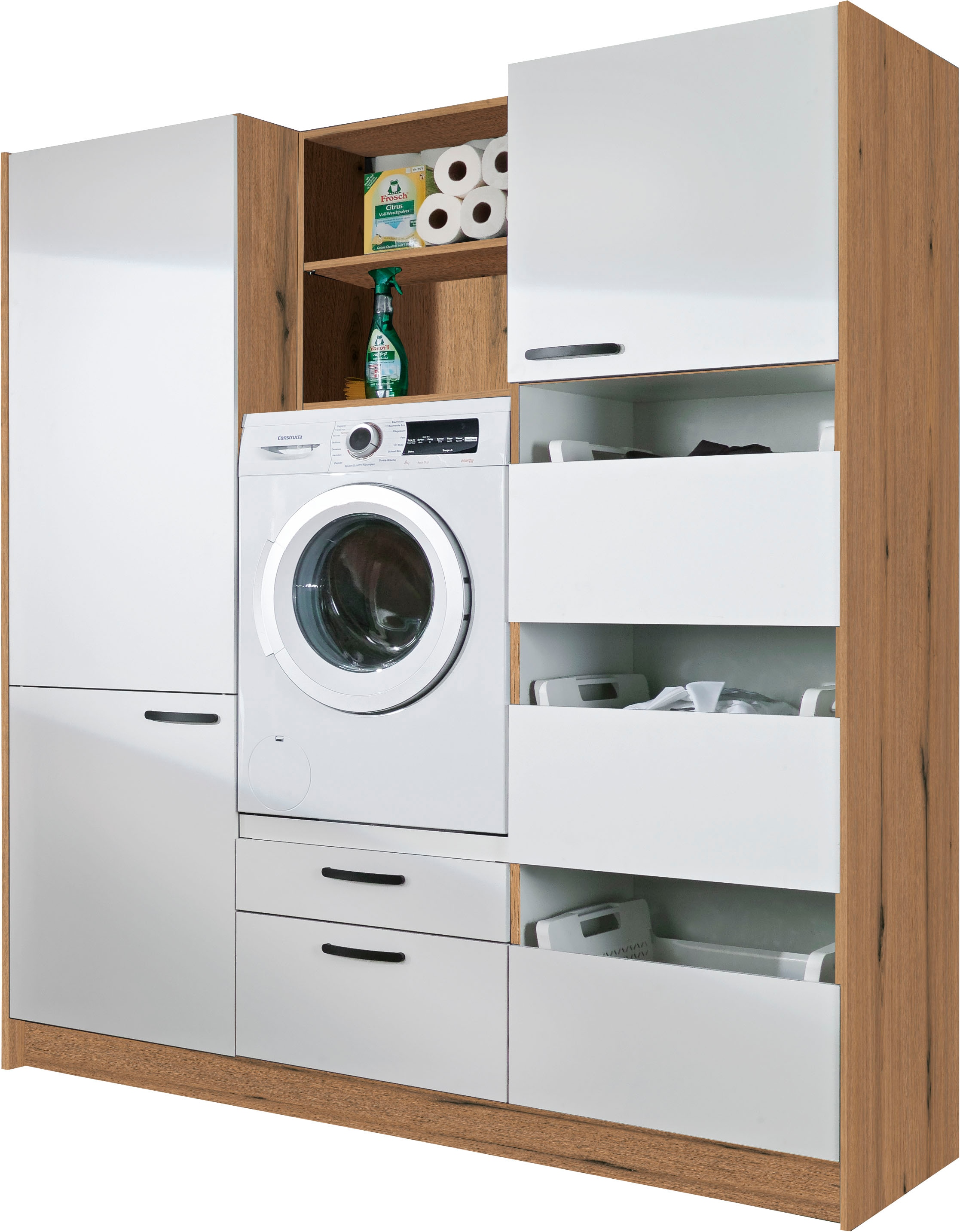 Express Küchen Schrank-Set »Arta« Komplett-Set, ohne Geräte, vormontiert, mit Soft-Close-Funktion, Stellbreite 185 cm, 7 Stk. tlg.