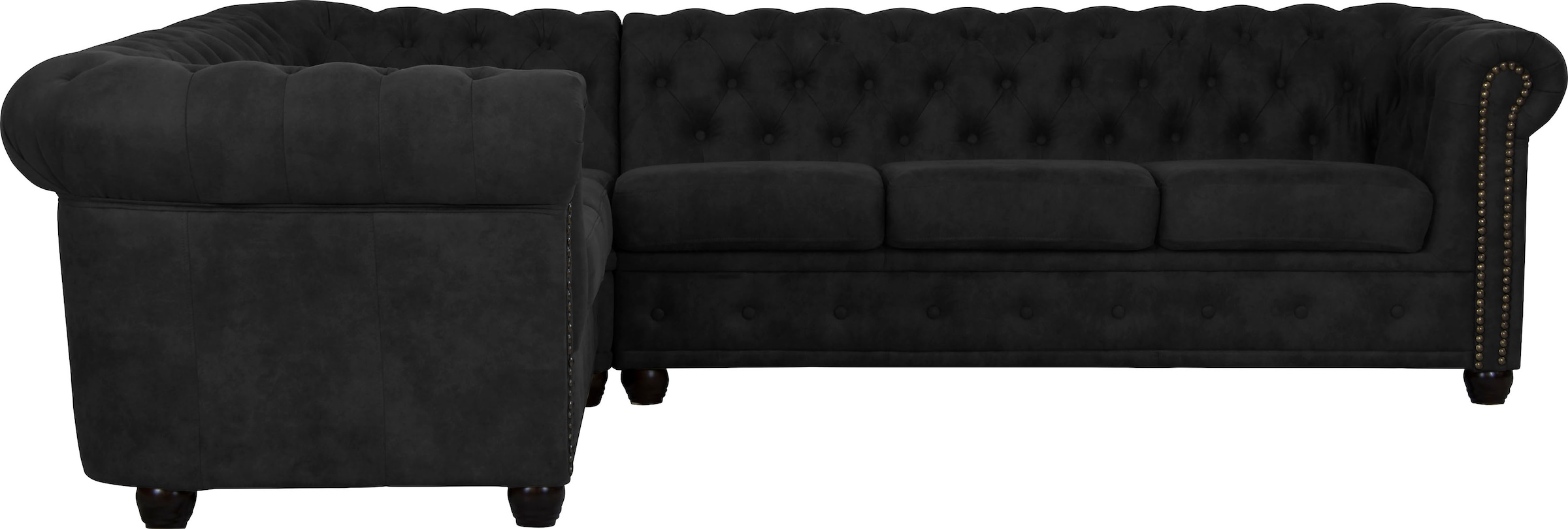 Home affaire Chesterfield-Sofa »Rysum L-Form«, Chesterfield-Optik, langer Schenkel links oder rechts