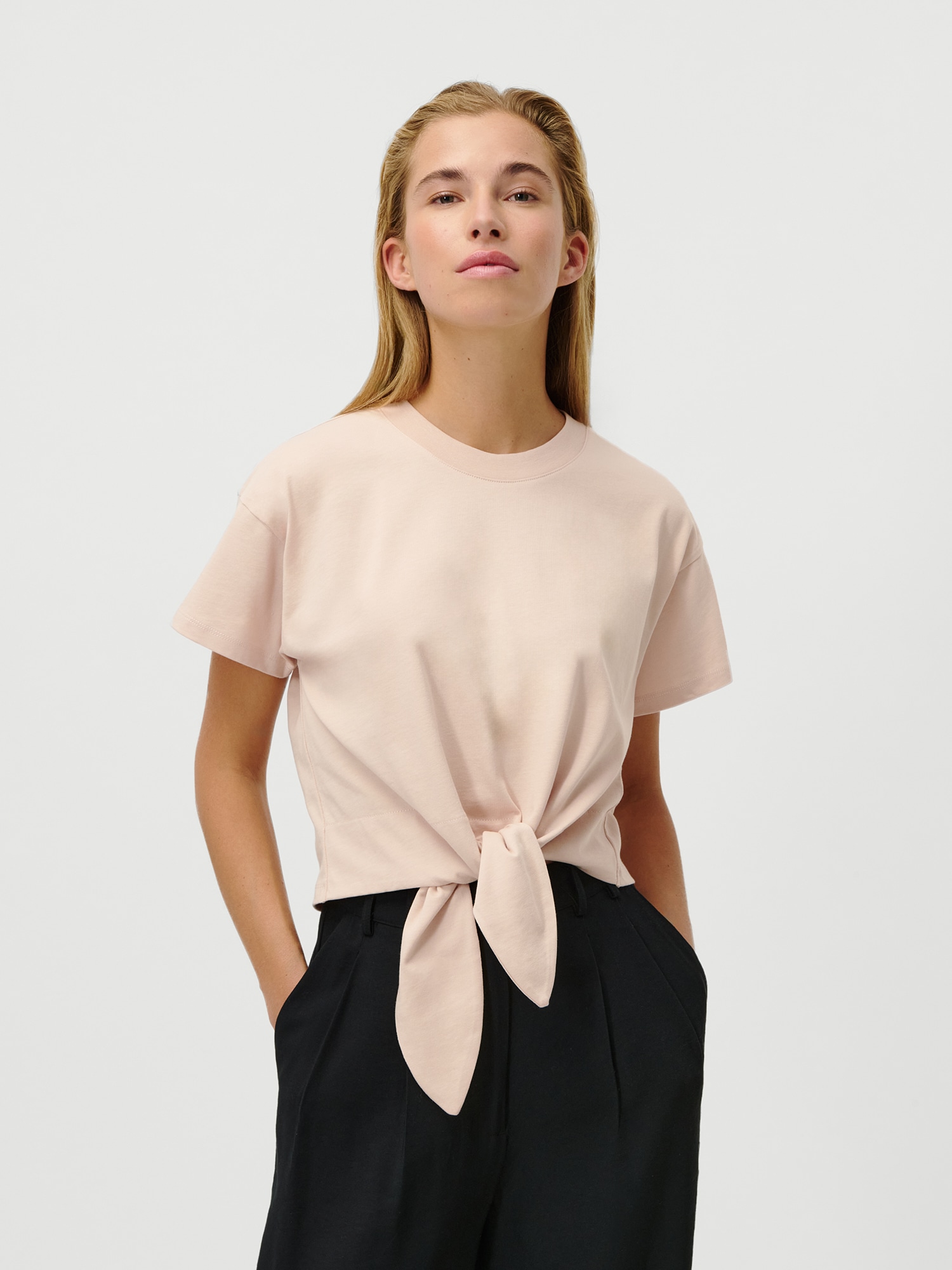 LeGer T-Shirt »Tessy, LeGer by Lena Gercke« mit Knoten-Detail, cropped