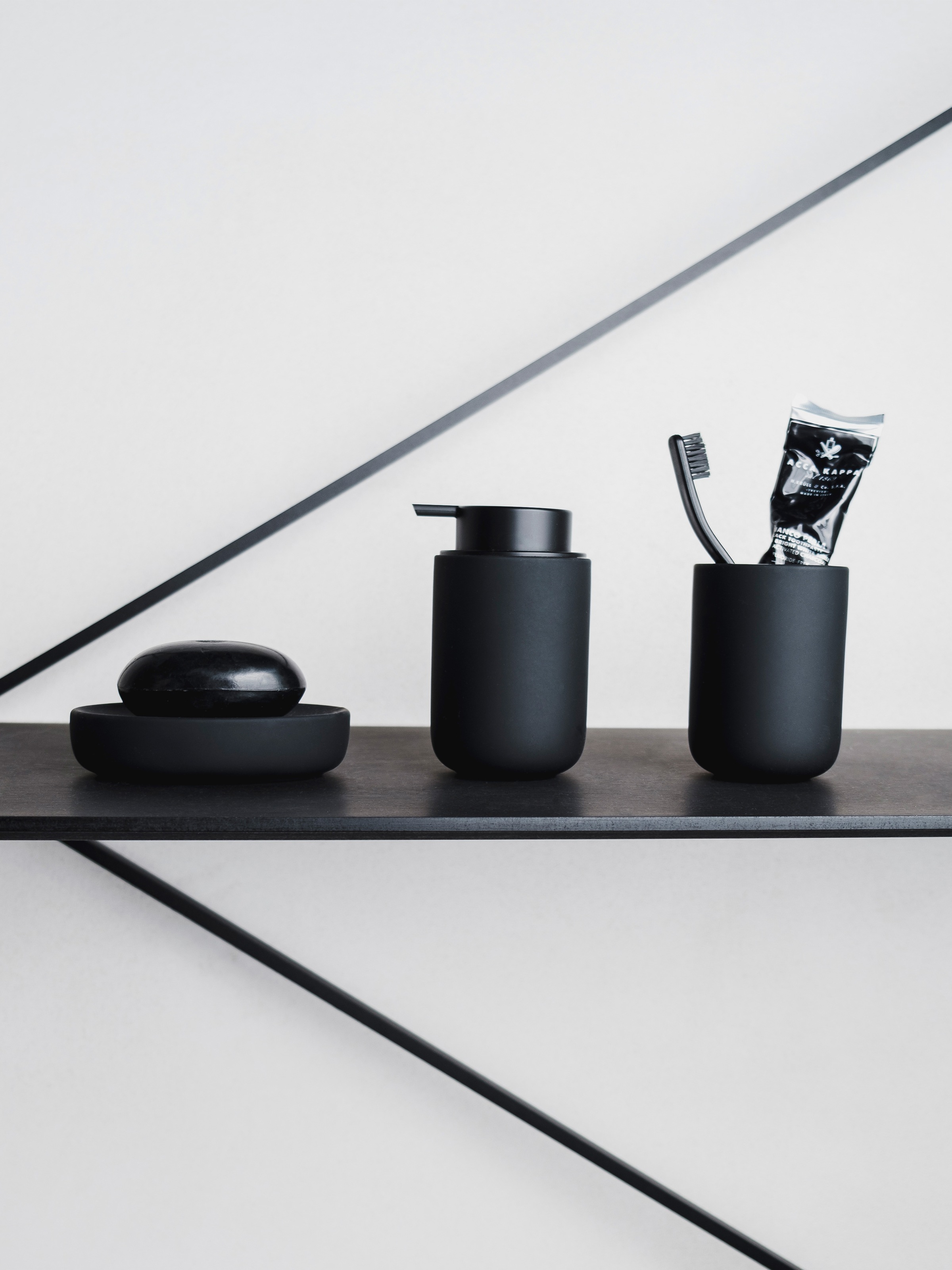 Möve Zahnbürstenhalter »Black Velvet«, Keramik beschichtet