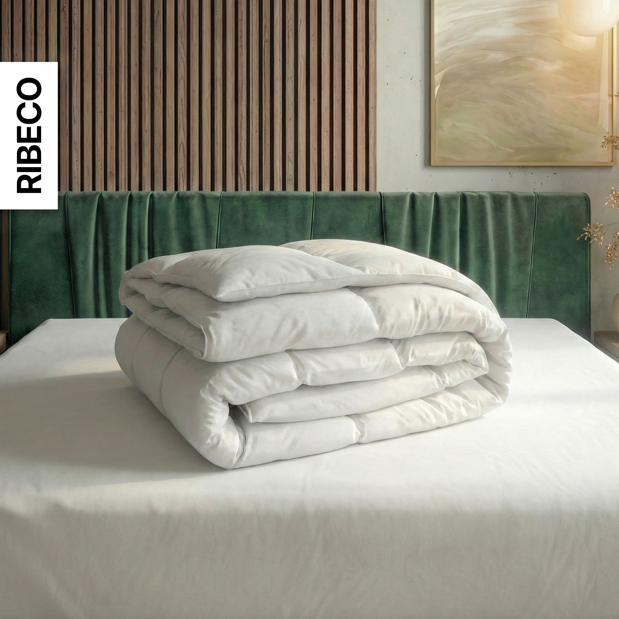 RIBECO Federbettdecke »Laram, Bettdecken für Sommer oder Winter, Made in Germany« leicht Füllung 90 % Federn, 10 % Daunen 1 Stk. tlg. Super Preis-Leistung, Bettdecke 135x200 cm oder 155x220 cm, Decke