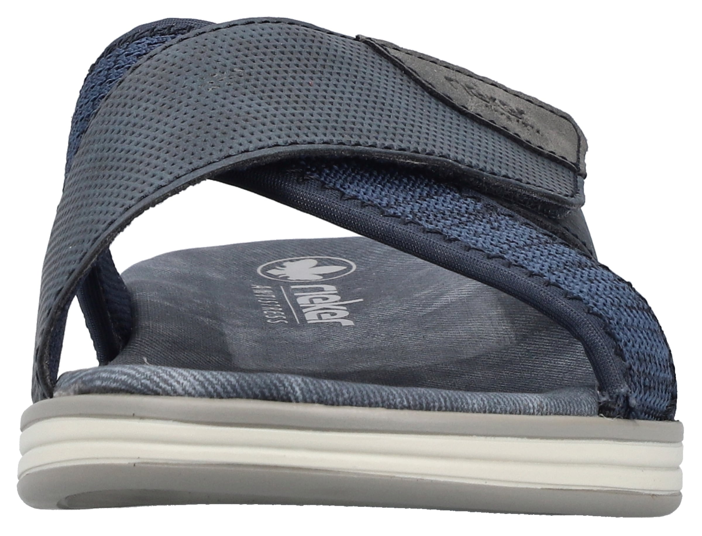 Rieker Pantolette, Sommerschuh, Strandschuh, Schlappen, Hausschuh mit Klettverschluss