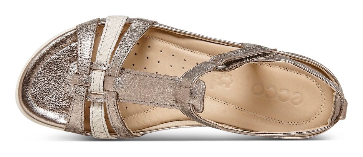 Ecco Riemchensandale »FLASH«, Sommerschuh, Sandalette, Klettschuh, im Metallic-Look