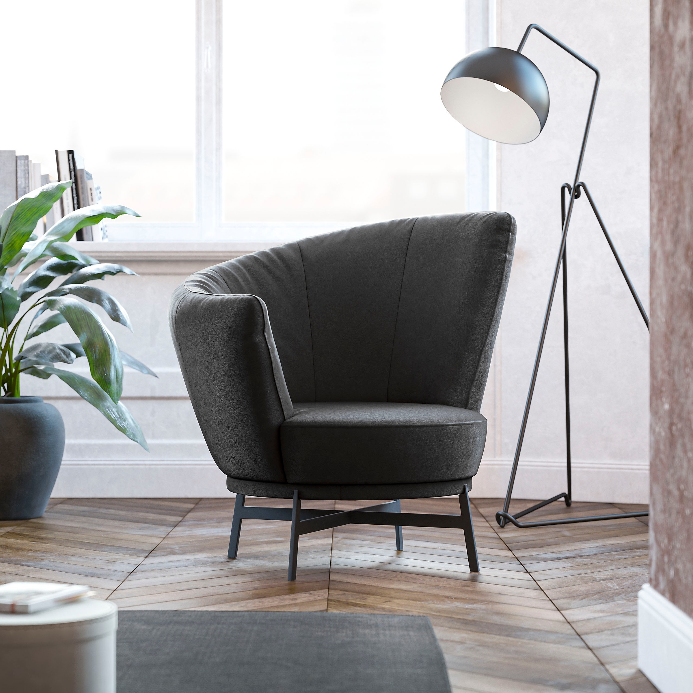 Musterring Drehsessel »Kleo«, mit Drehfunktion um 360°, inkl. Nierenkissen, günstig online kaufen