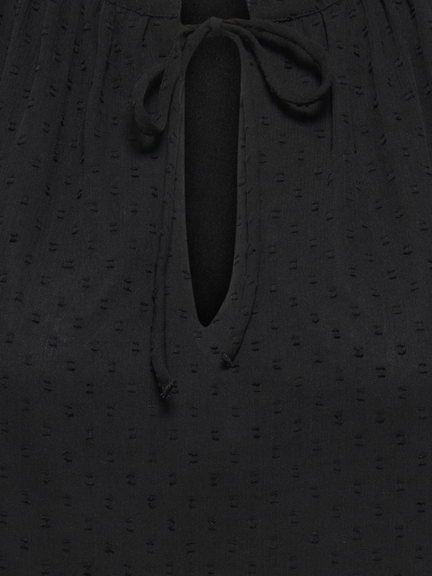 ONLY Spitzenbluse »ONLLANDAU DOBBY FRILL V-NECK TOP WVN« Kunstfaser