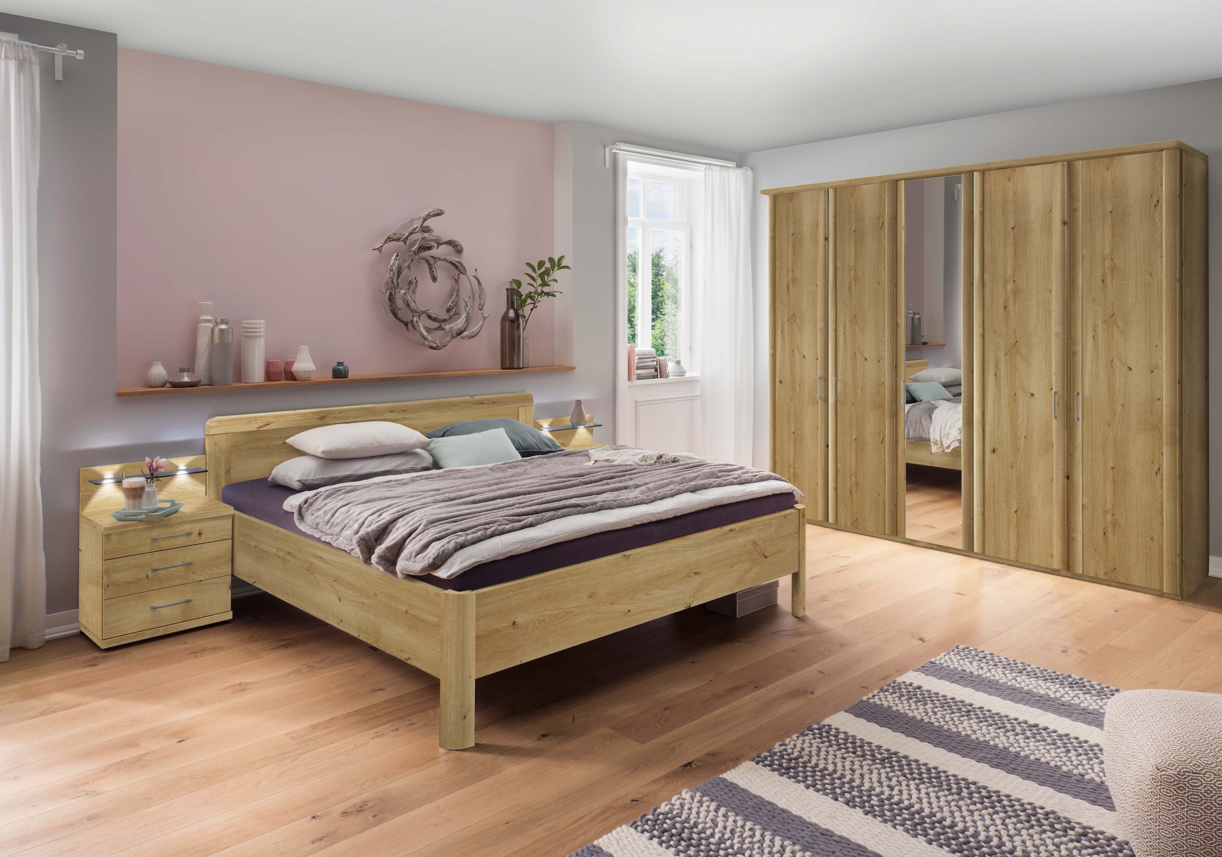 WIEMANN Holzbett »Bern, Bettgestell, Bettrahmen, für Schlafzimmer«, (4-fach günstig online kaufen