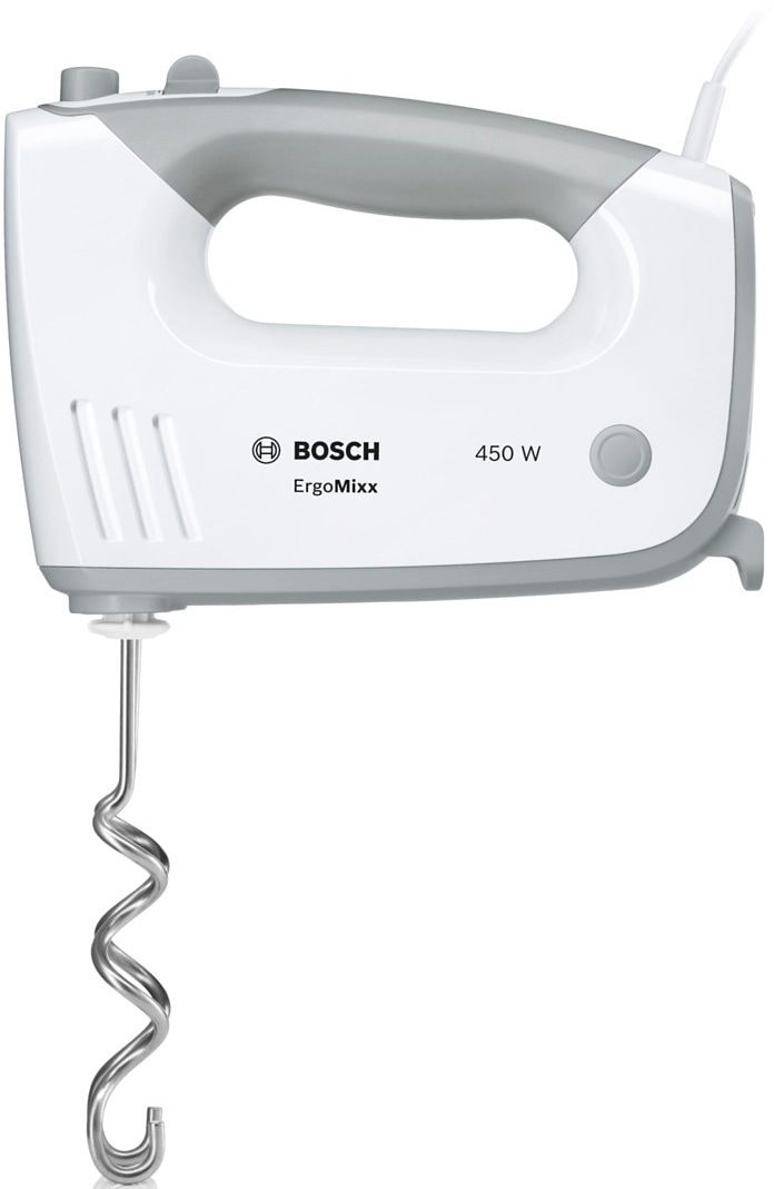 BOSCH Handmixer »ErgoMixx MFQ36400«, 450 W, 5 Stufen plus Turbostufe, 2 Turbobesen, 2 Edelstahl-Knethaken, weiß