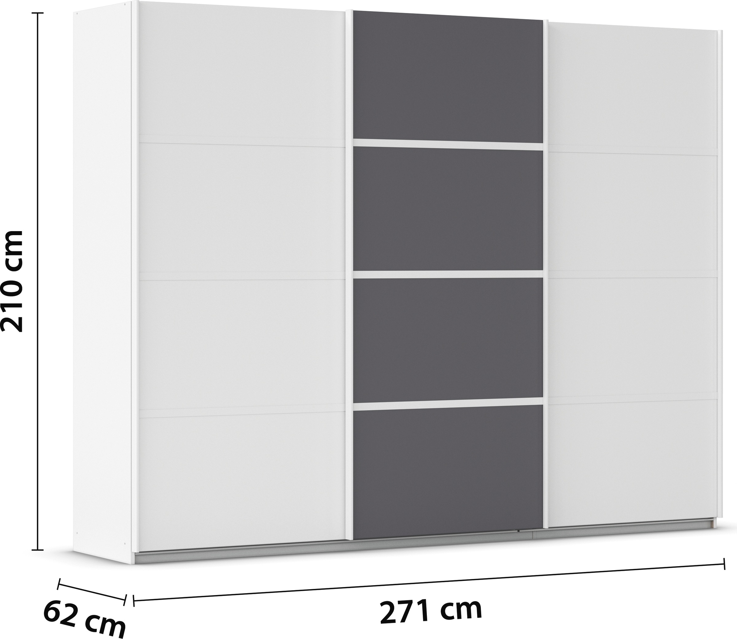 rauch Kleiderschrank »Schwebetürenschrank Garderobe Schrank TOP ANGEBOT Avola«, (in 3 verschiedenen Ausstattungen BASIC/CLASSIC/PREMIUM), mit eleganten Zierleisten in Chrom, Schwarz oder Weiß MADE IN GERMANY