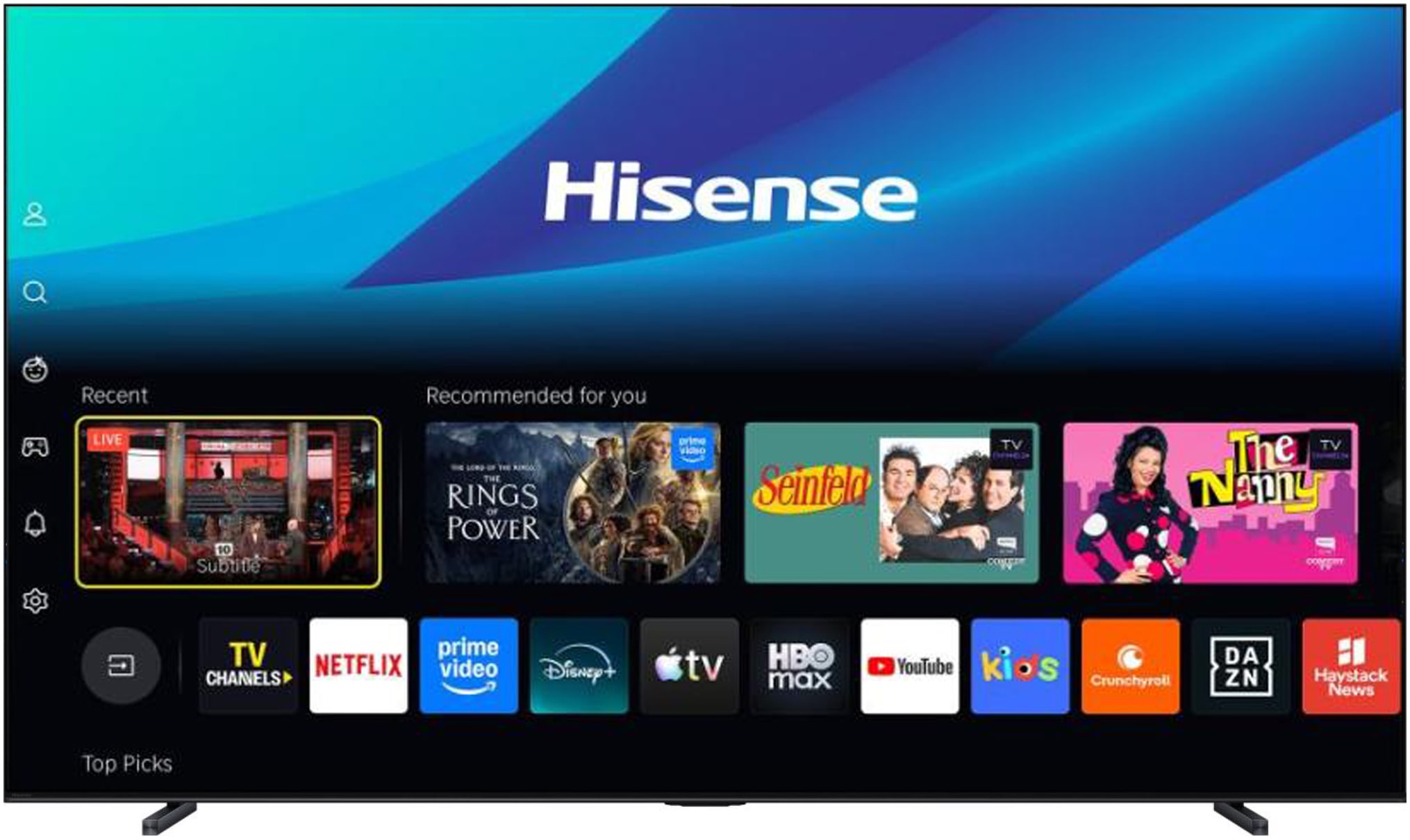 Hisense QLED-Fernseher »100U7DSE« 253 cm/100 ″ Smart-TV
