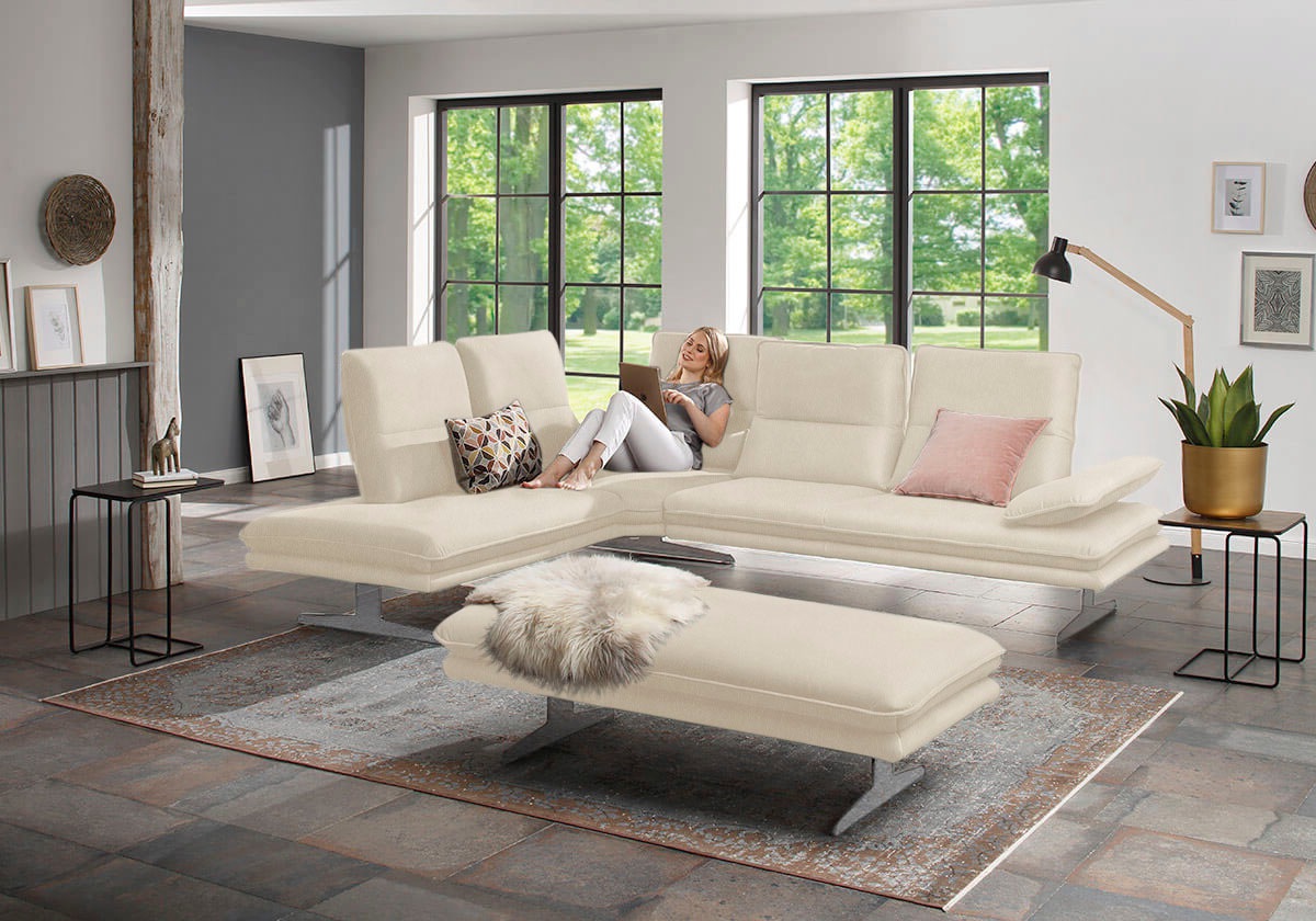 W.SCHILLIG Ecksofa »broadway, Designsofa, mit tollem Sitzkomfort, L-Form«, günstig online kaufen