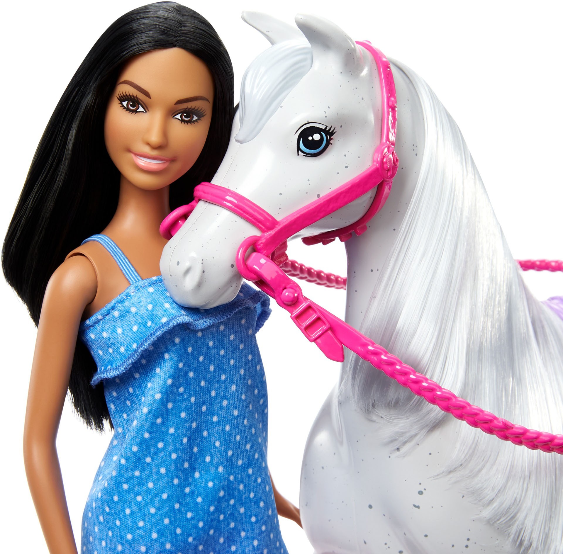 Barbie Anziehpuppe »Barbie-Puppe und Pferd«, mit Sattel, Zaumzeug und Zügeln