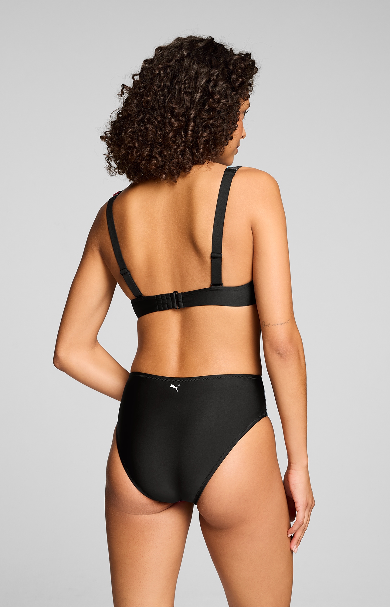 PUMA Bügel-Bikini-Top »PUMA SWIM WOMEN PRINTED SCOOP NECK TOP« mit Big-Wording