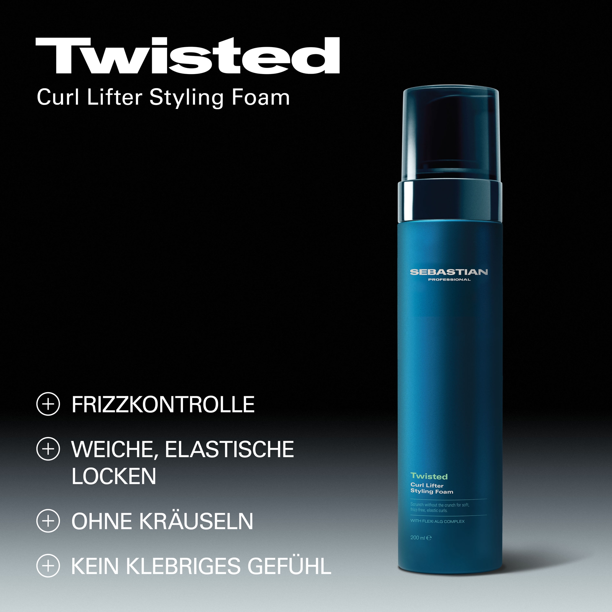 Sebastian Professional Haarschaum »Twisted« für mehr Elastizität, Feuchtigkeit und Stärke, Frisskontrolle