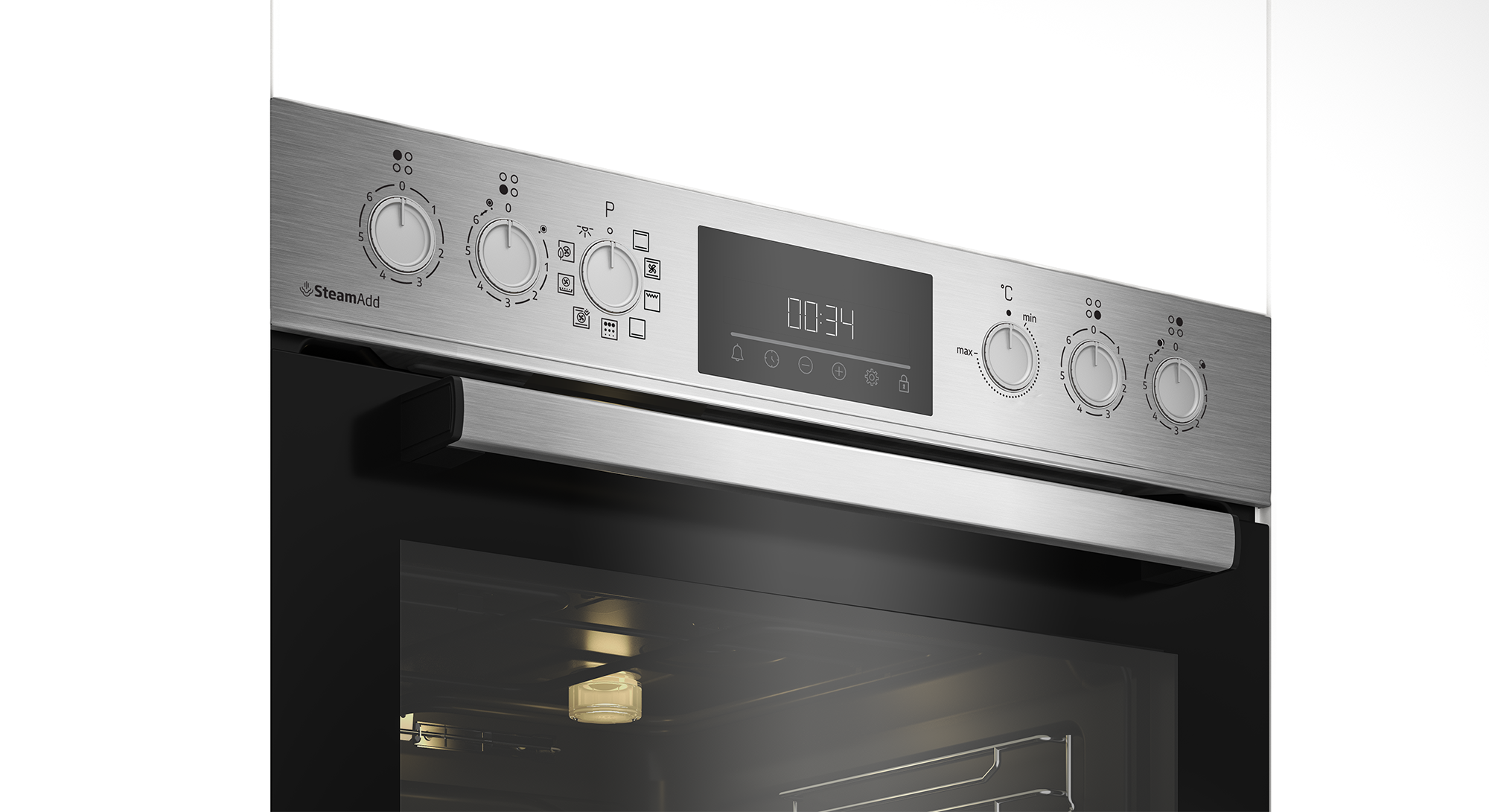 BEKO Elektro-Herd-Set »BBUMA12321XMPE« mit 1-fach-Teleskopauszug Pyrolyse-Selbstreinigung Packung, 2 Stk. tlg. AirFry – Knusprige Ergebnisse mit Heißluft