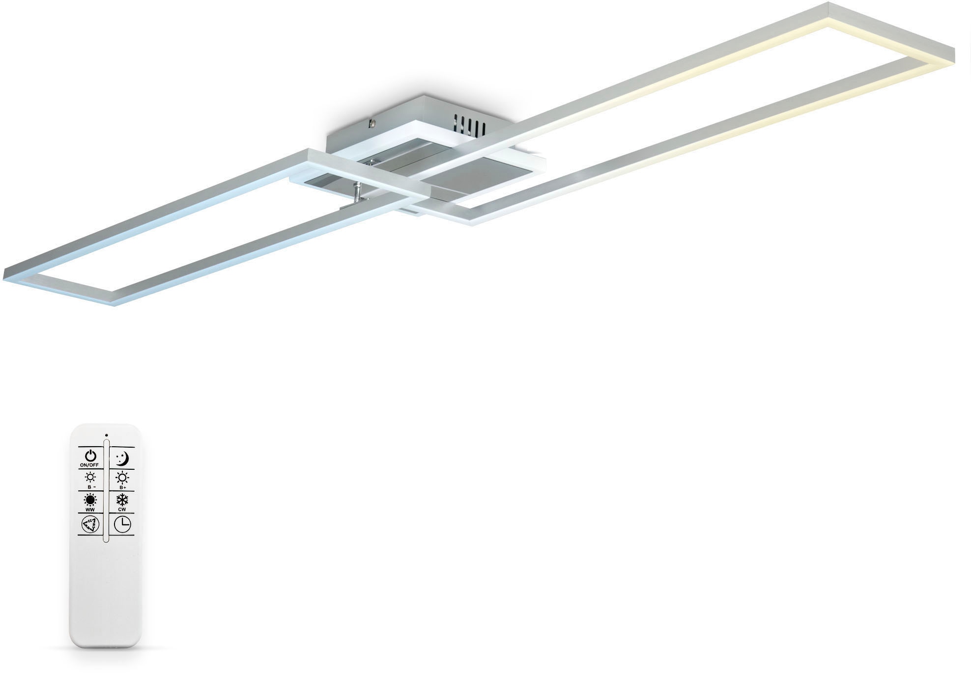 B.K.Licht LED Deckenleuchte inkl. Mittelbeleuchtung, mit Fernbedienung, inkl. LED-Platine 40 Watt, 5.200lm, 2.700 - 6.500K einstellbar/dimmbar. inkl. Nachtlichtfunktion