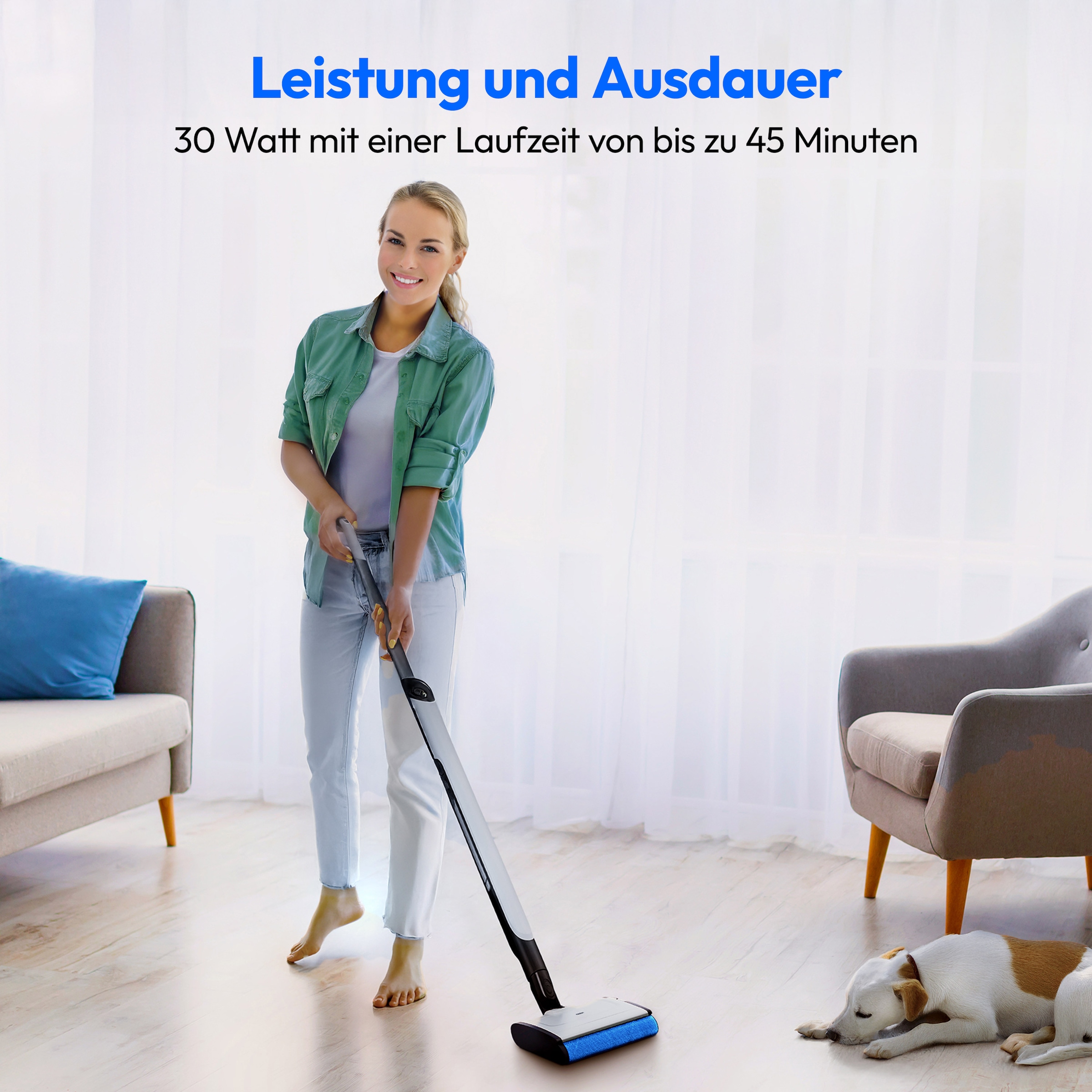 Medion® Akku-Bodenstaubsauger »H10 (MD 11319), Frisch und Schmutzwassertank, Selbstreinigungsfunktion«, LED-Display, bis zu 45 min Laufzeit, geeignet für alle Hartböden