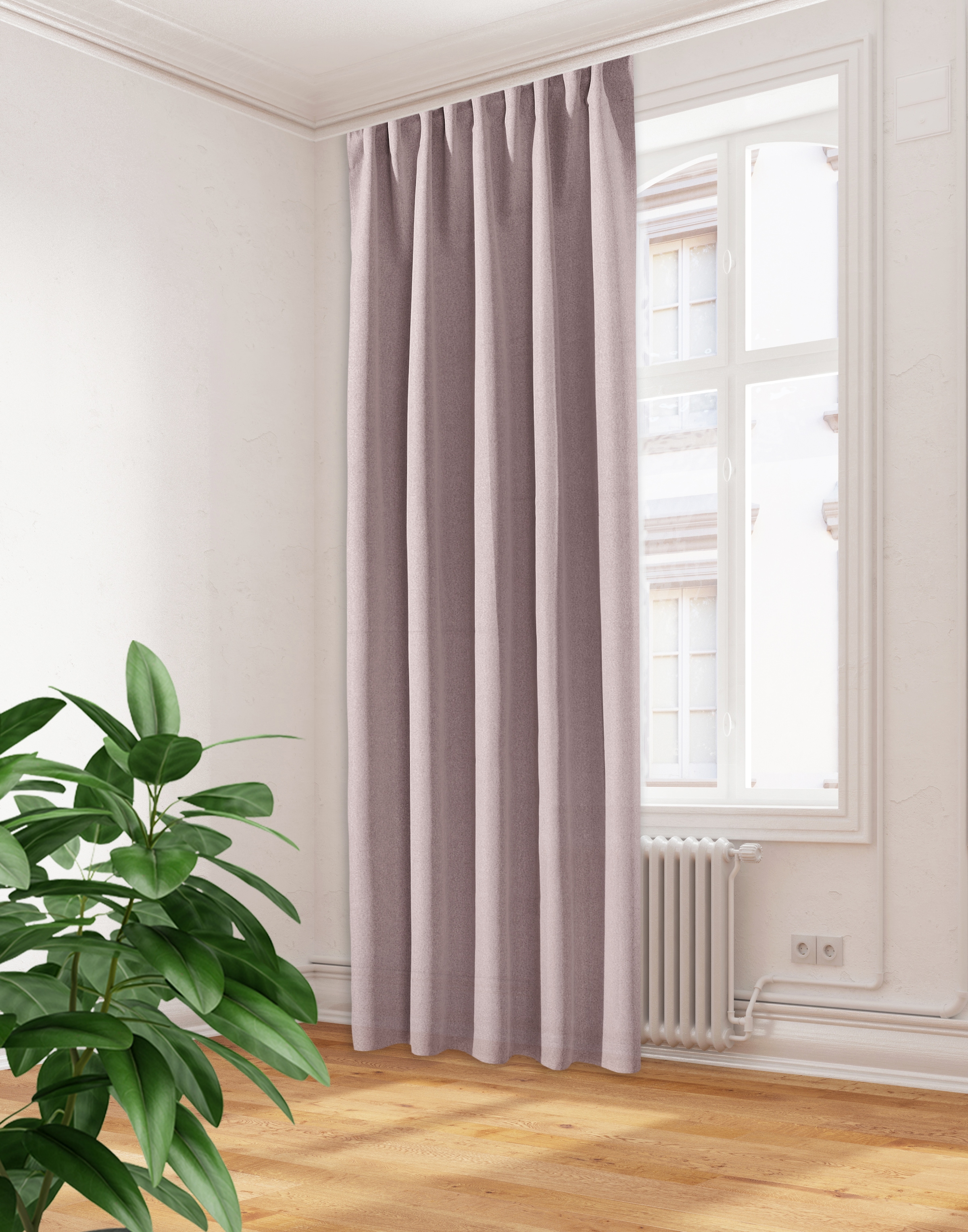 HOME WOHNIDEEN Vorhang »JONALU«, (1 St.), Kombibandschal Dekostoff SOFT/Rau günstig online kaufen