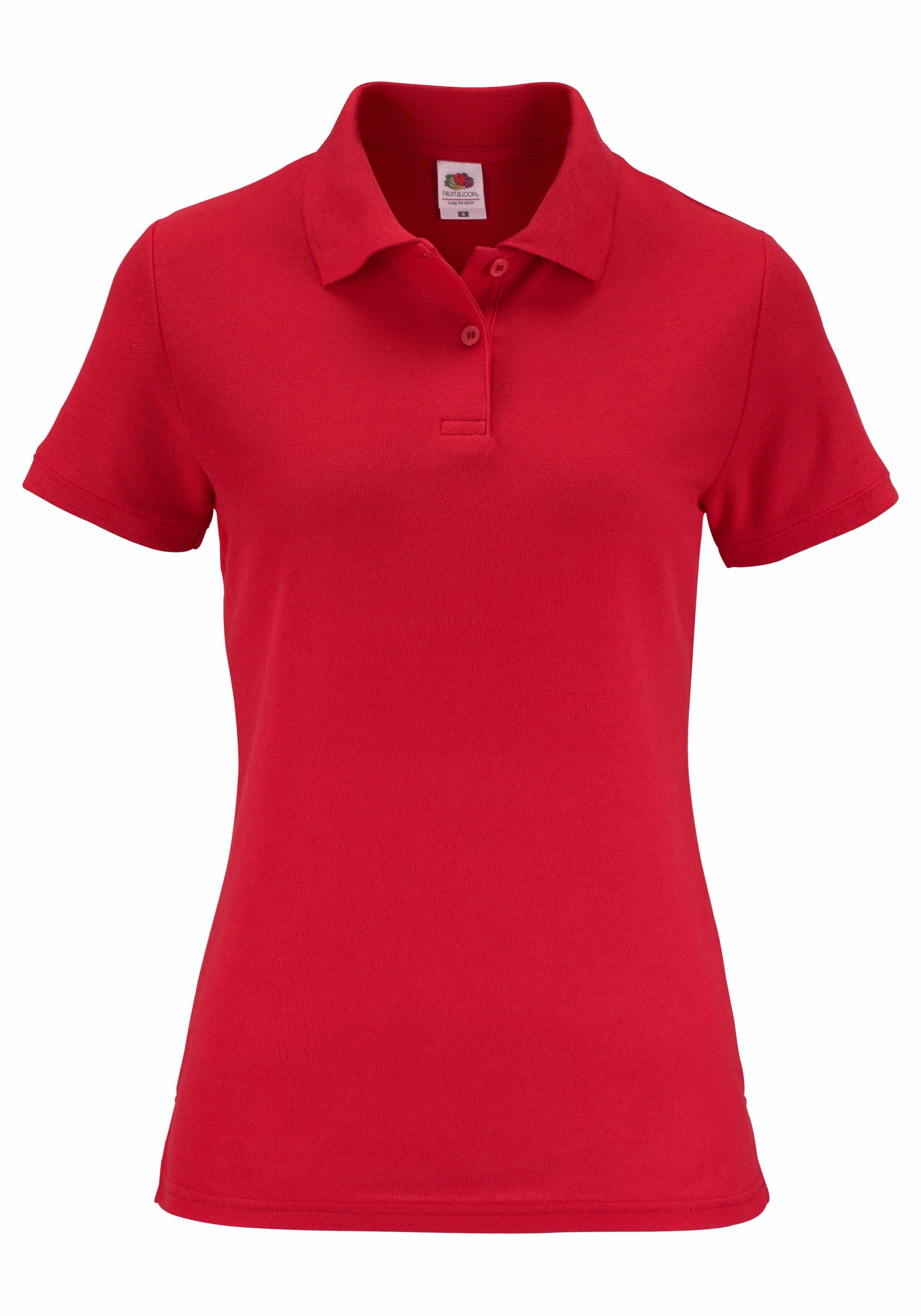 Fruit of the Loom Poloshirt »Lady-Fit Premium Polo« Sommershirt, unifarben, aus reiner Baumwolle