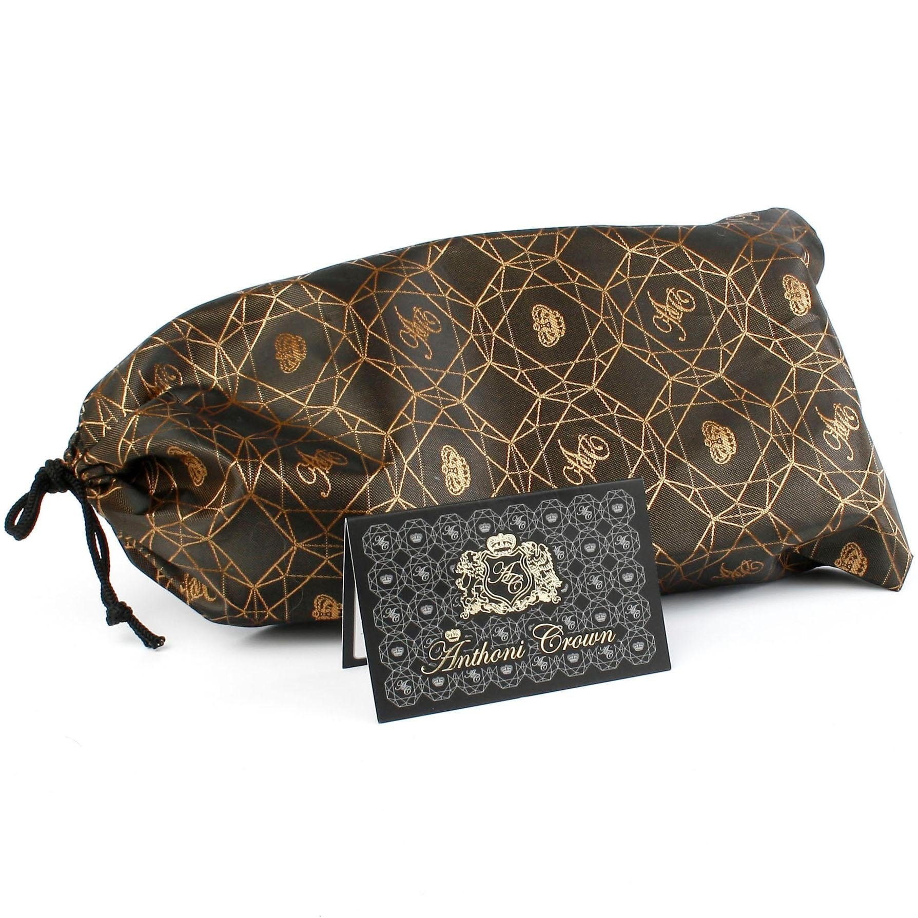 Anthoni Crown Ledergürtel 2,4 cm schmaler Ledergürtel in schwarz