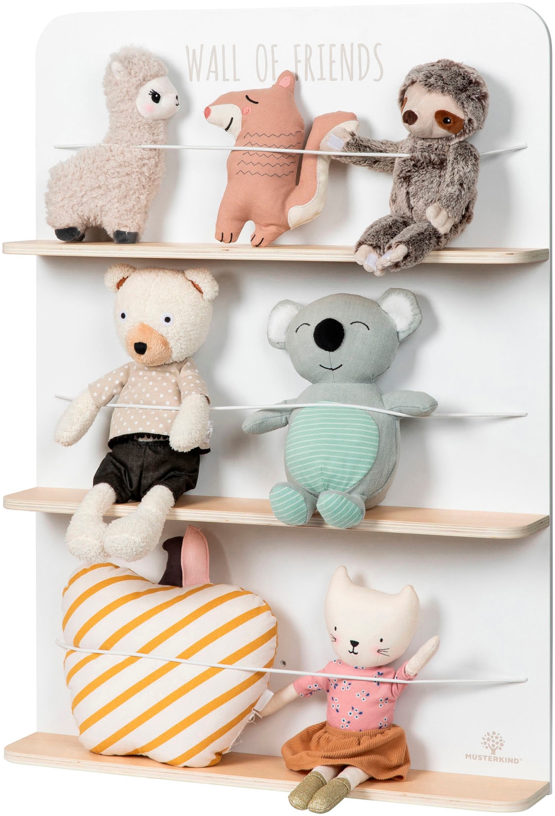 MUSTERKIND® Wandregal »Wall of Friends, weiß/natur« FSC® - schützt Wald günstig online kaufen