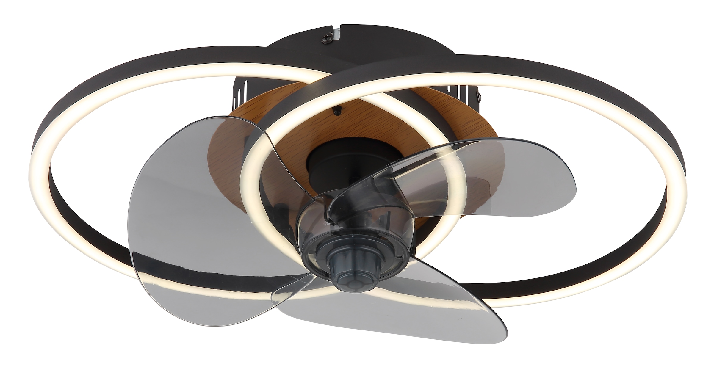 GLOBO LIGHTING Deckenleuchte »KAREN Deckenventilator Metall schwarz matt«, günstig online kaufen