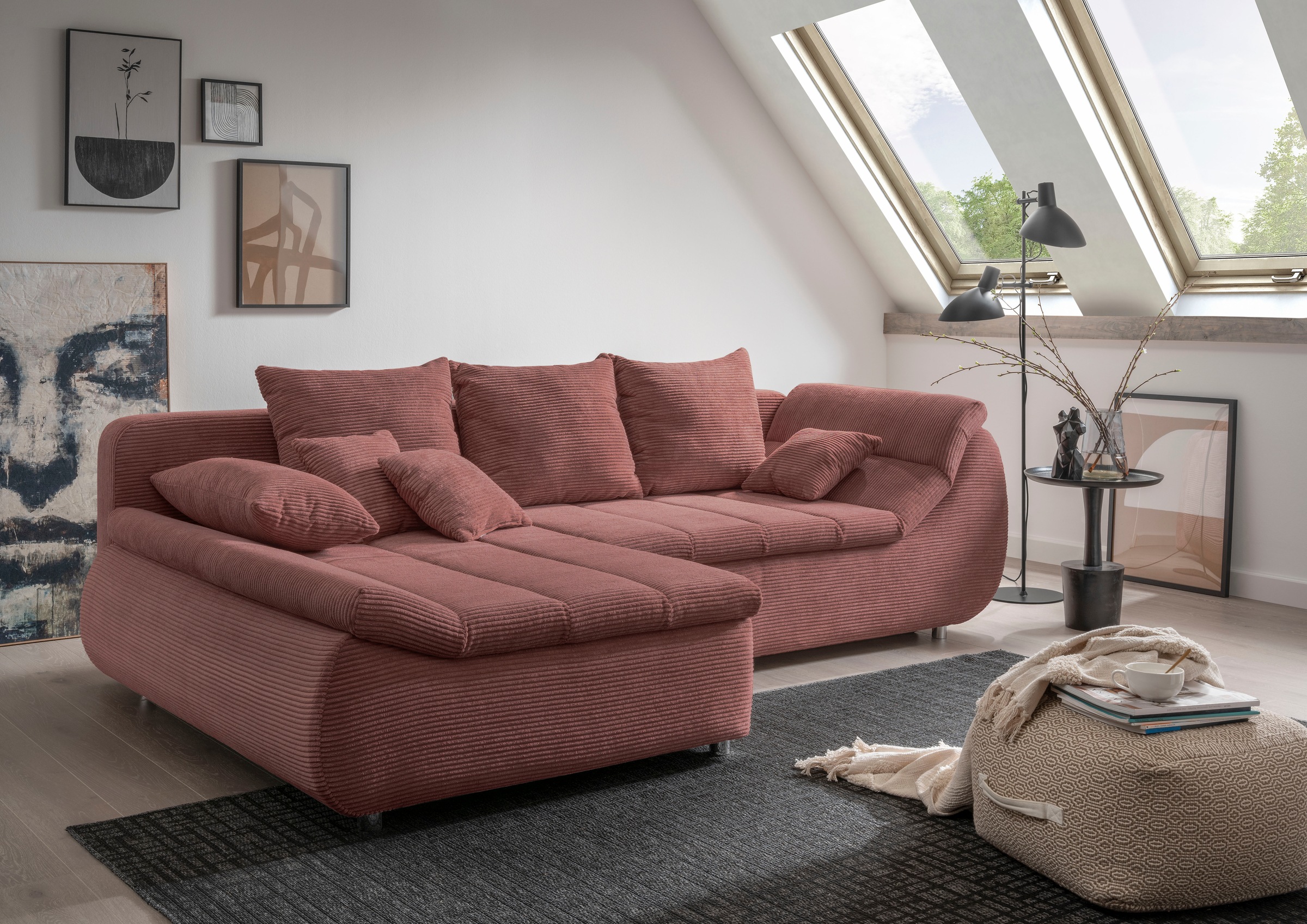 INOSIGN Ecksofa »Imola, bequem, aktuelle Steppung im Sitz, L-Form, Breite 2 günstig online kaufen