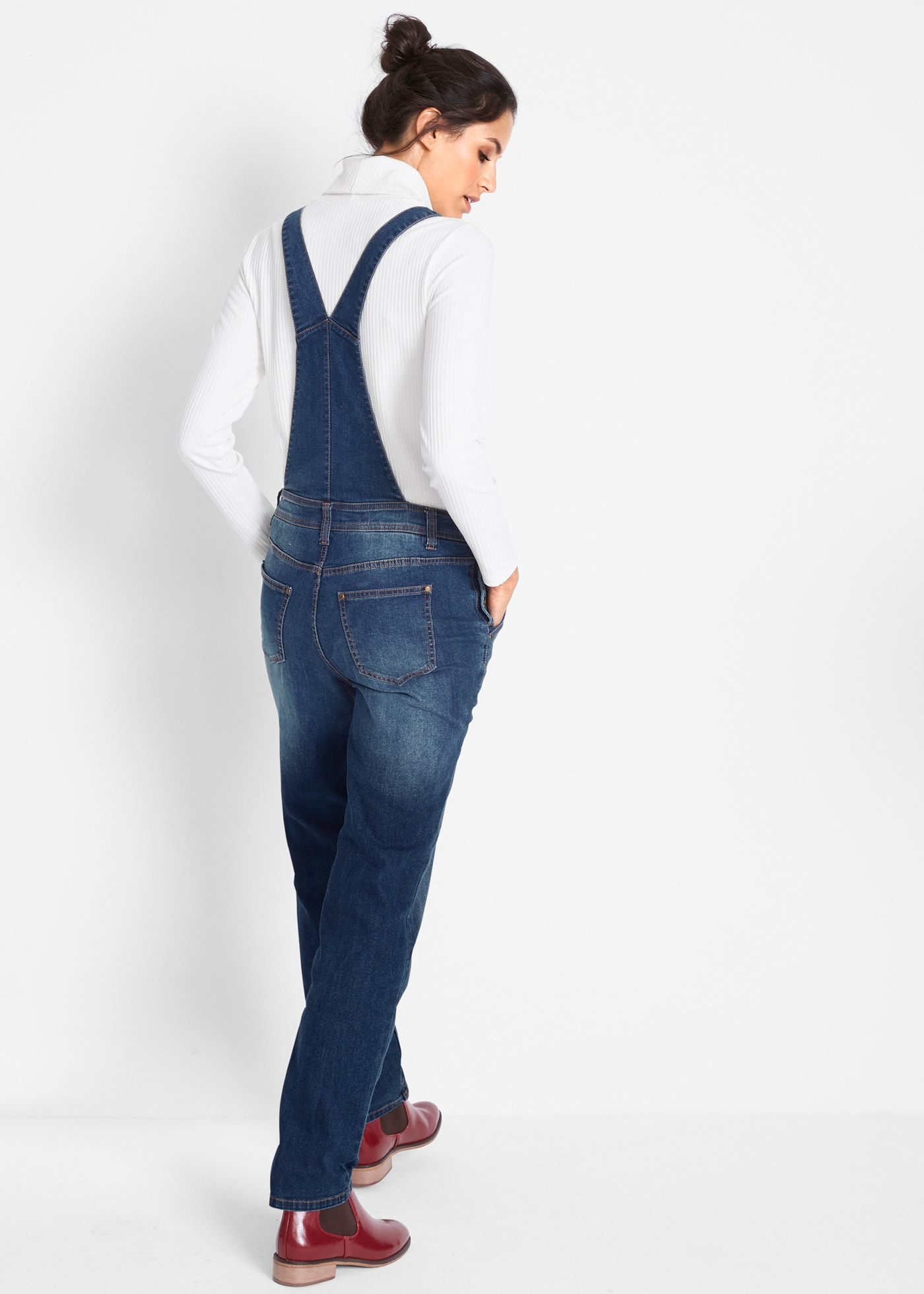 bonprix Jeanslatzhose lockerer loose fit, mit Elasthananteil