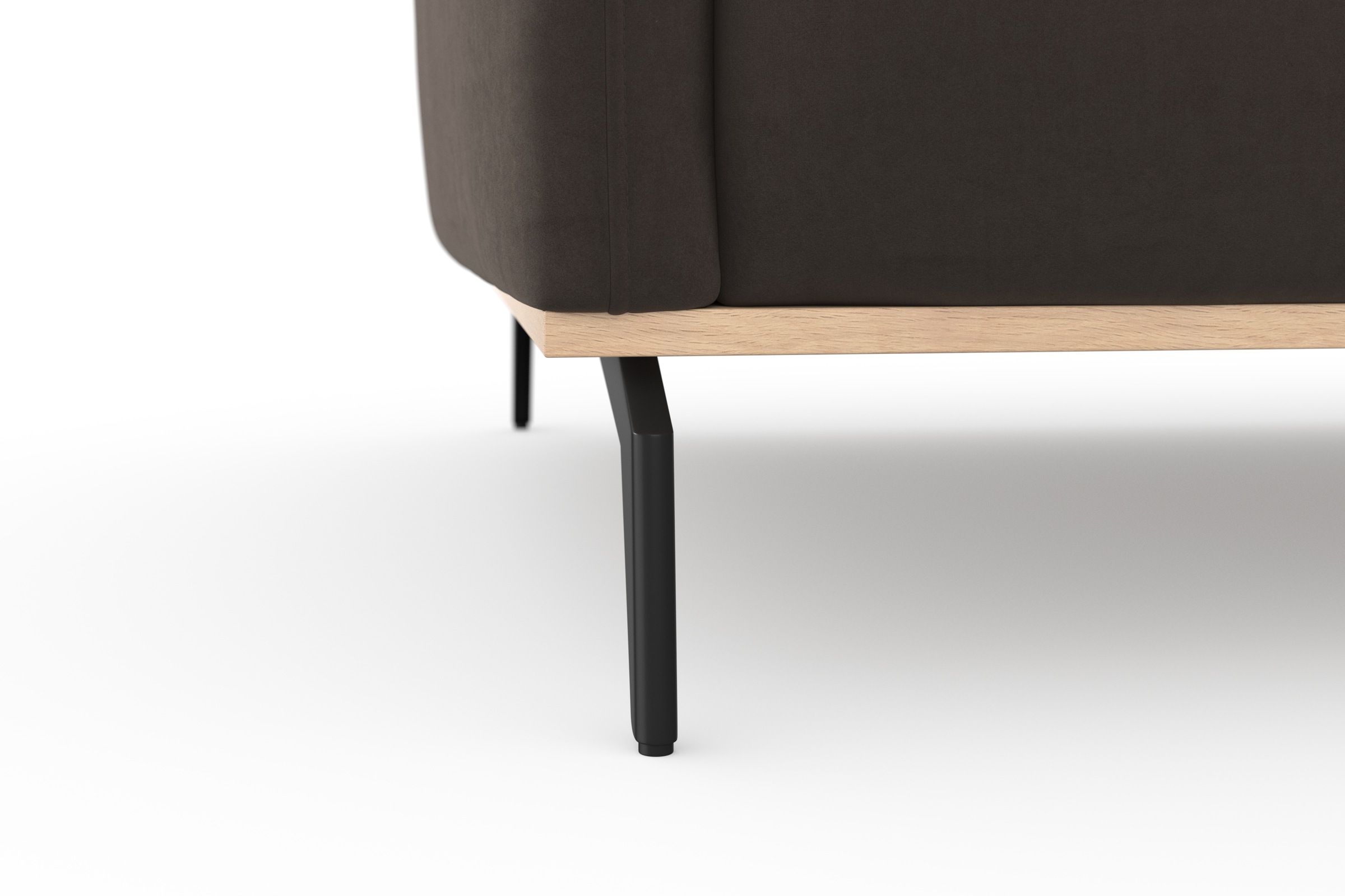 PLACES OF STYLE Ecksofa »Fjord L-Form« massiv, wahlweise mit Armlehnfunktion, Kopf- Sitztiefenverstellung