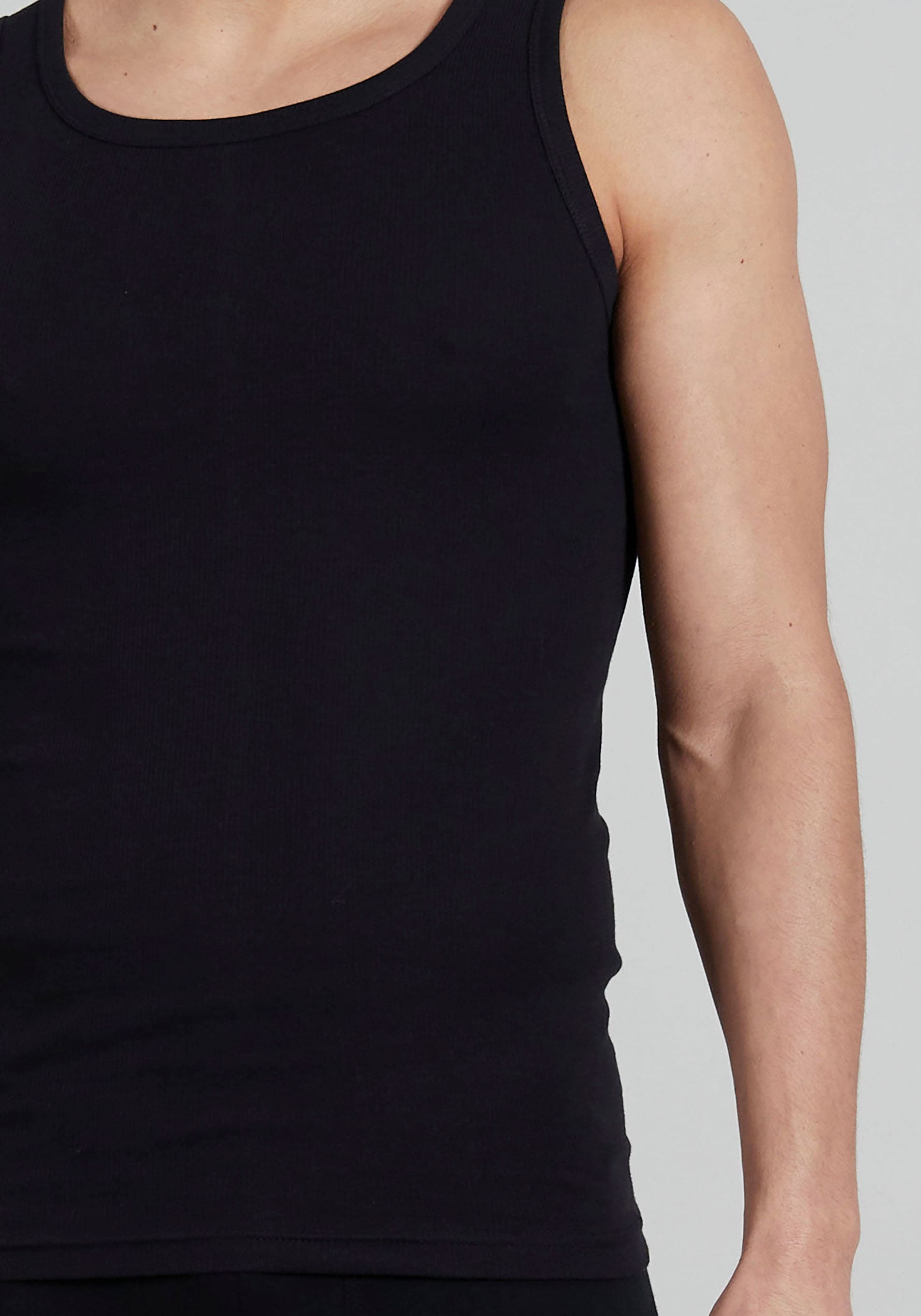 TOM TAILOR Tanktop »Montana«, (2er Pack), Rundhals-Ausschnitt, slim fit