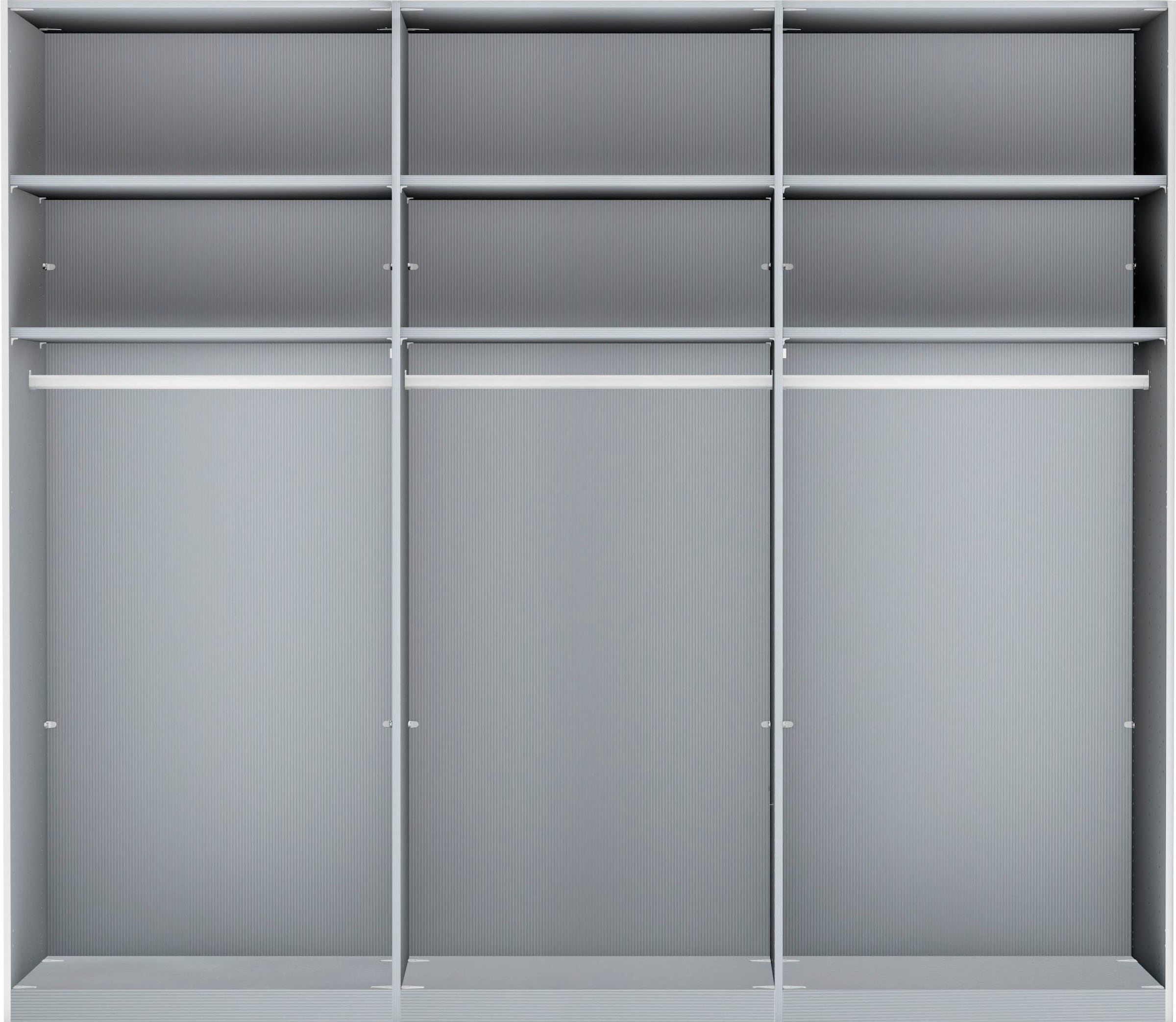 WIEMANN Schwebetürenschrank »Monaco, Kleiderschrank, Schrank, Wäscheschrank, mit Schiebetüren« 2 Breiten, 2 Höhen 216/236 cm auswählbar, MADE IN GERMANY,  hochwertige Glas- und Spiegelfront, variable Inneneinteilung