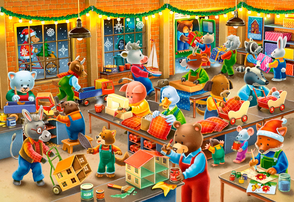 Ravensburger Puzzle »2x12, Weihnachtswerkstatt«, Made in Europe