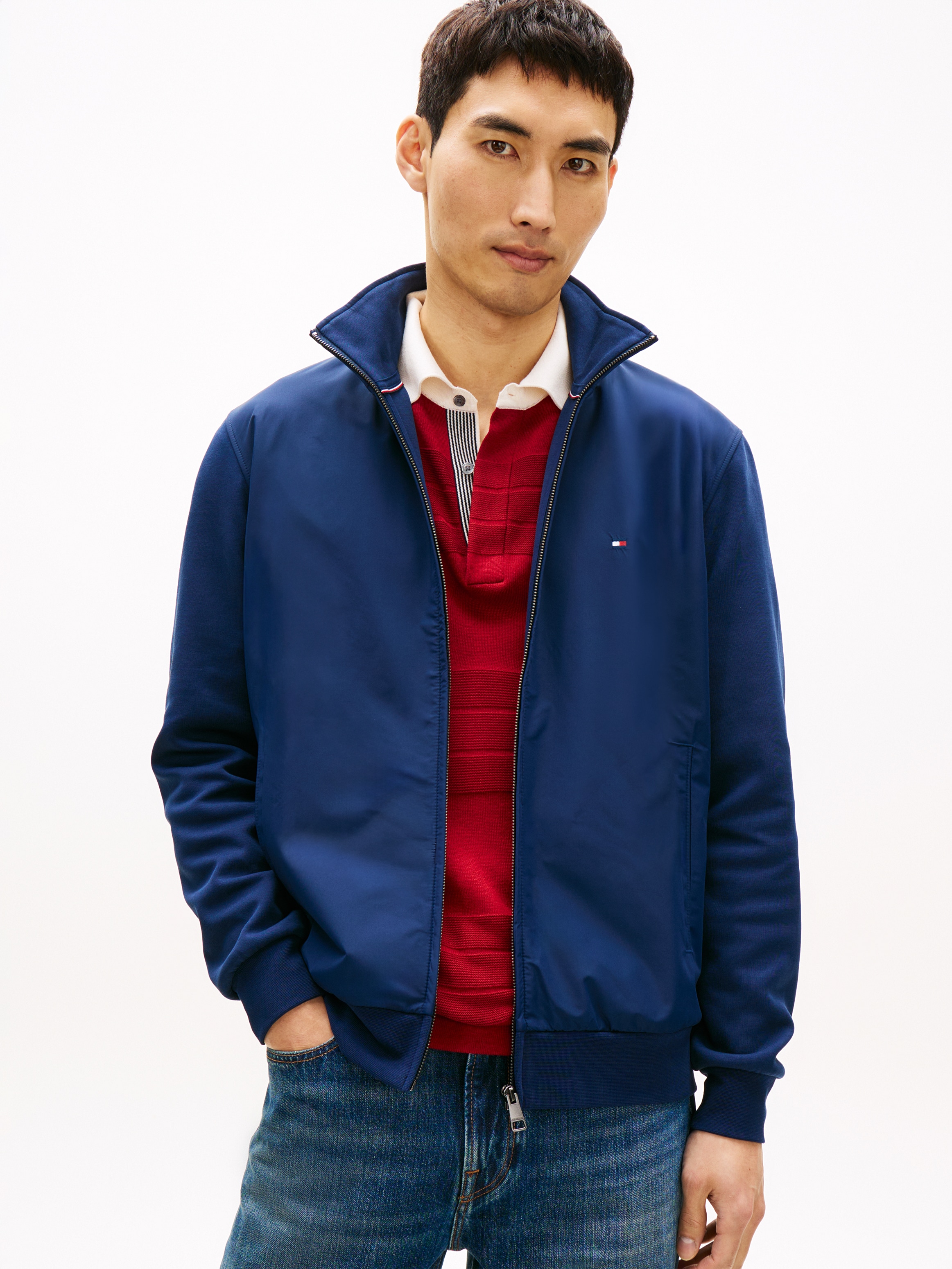 Tommy Hilfiger Outdoorjacke »ESSENTIAL INTECHNO« ohne Kapuze Regular fit mit Stehkragen
