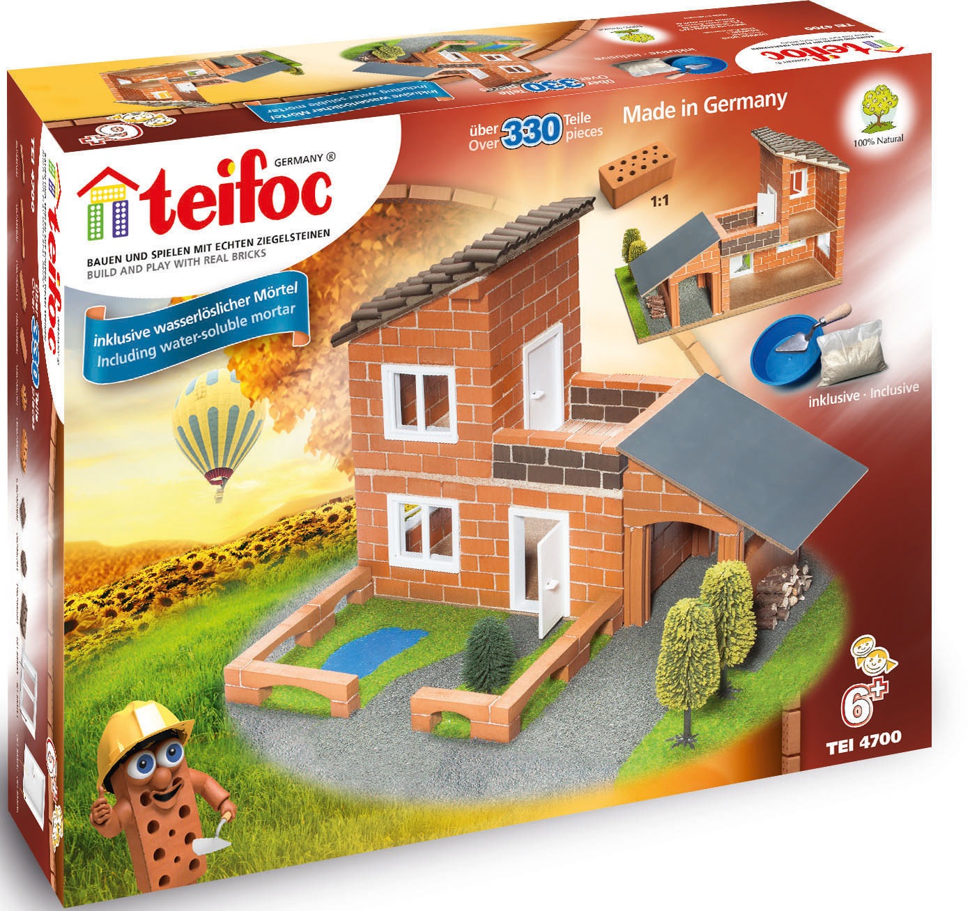 Bild von teifoc Steinbaukasten »Villa mit Garage«, (330 St.), Made in Germany