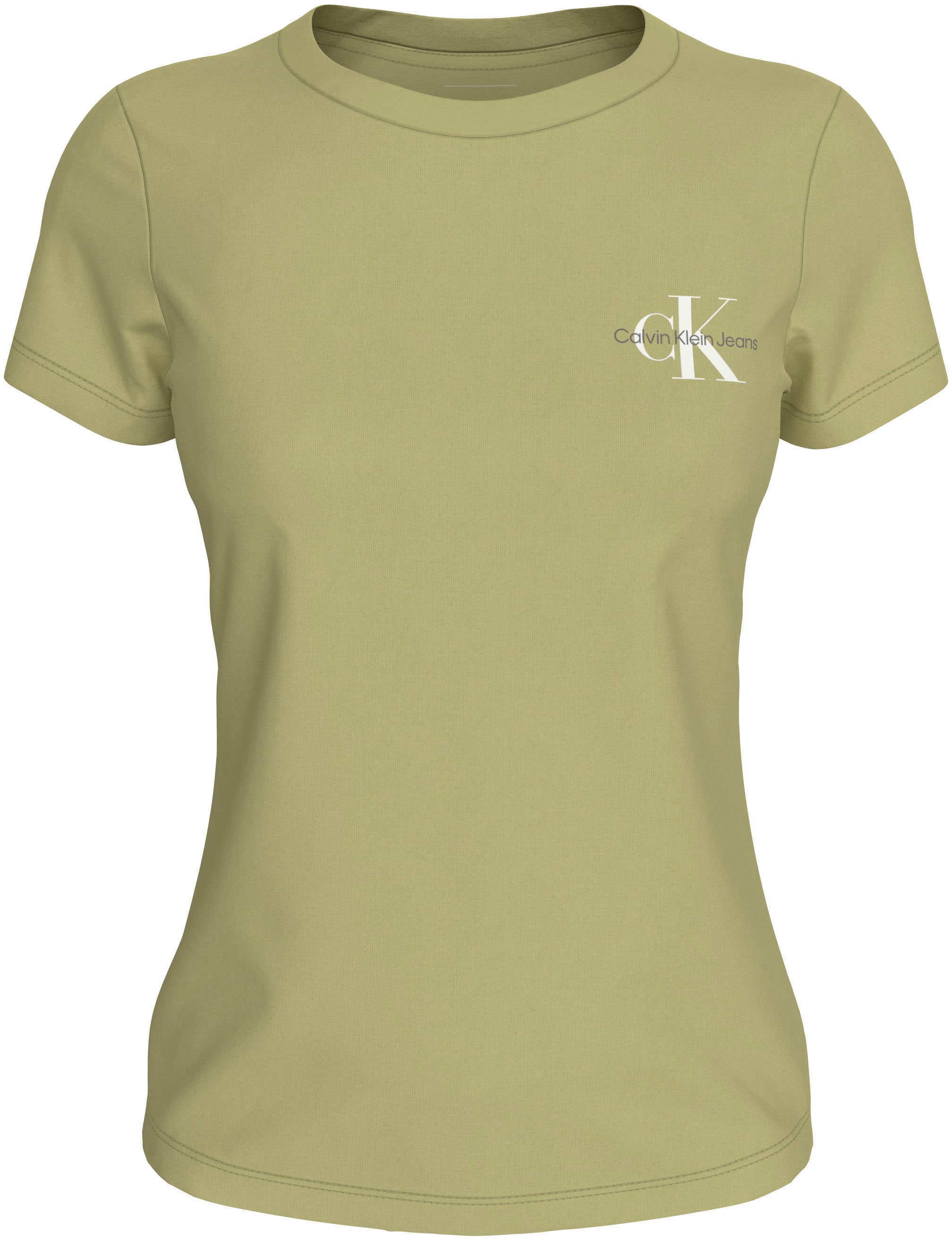 Calvin Klein Jeans Rundhalsshirt »2-PACK MONOLOGO SLIM TEE«, (Packung, 2 tlg., 2er-Pack), mit Calvin Klein Jeans Logoprint auf der Brust