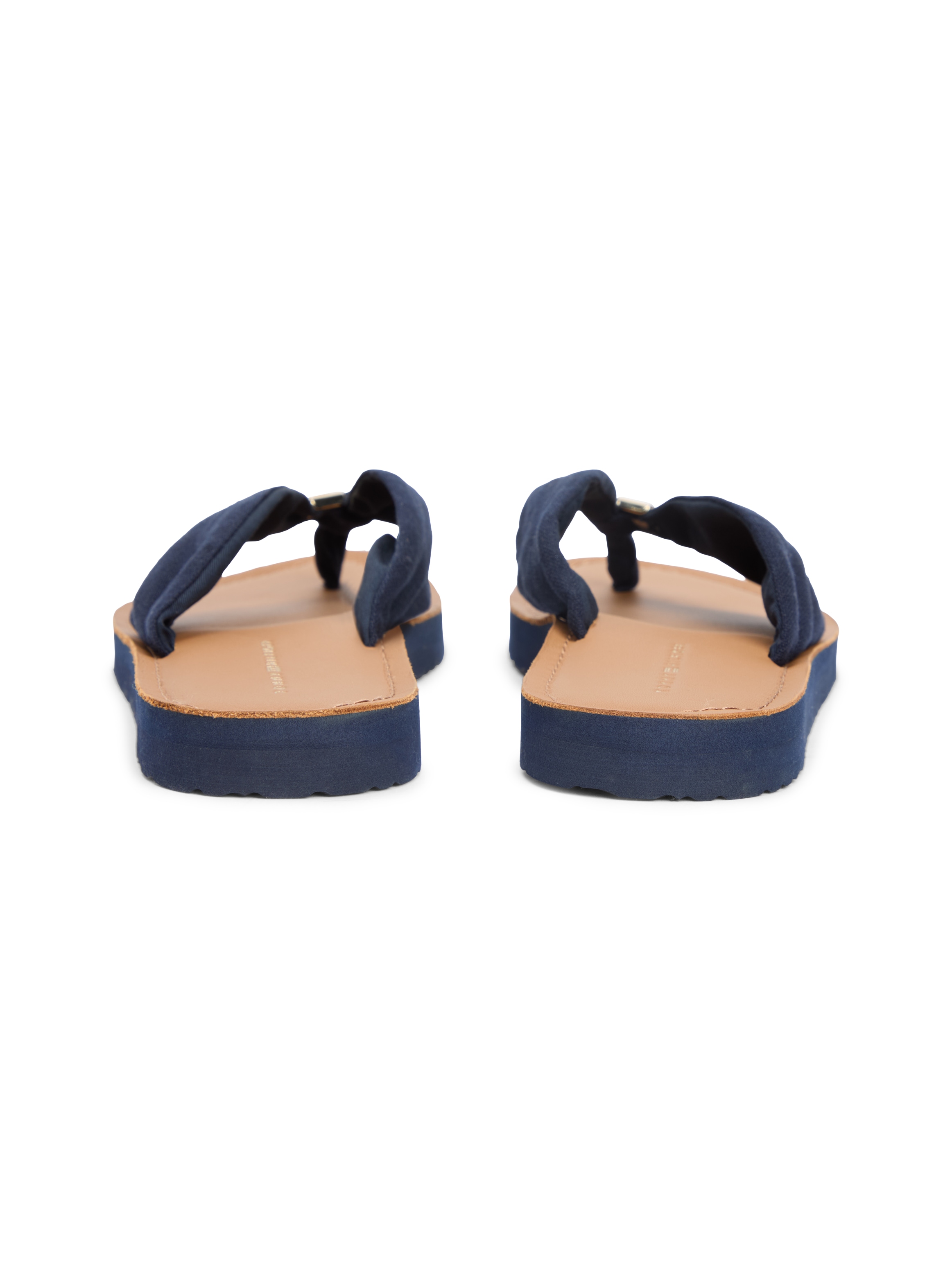 Tommy Hilfiger Zehentrenner »TH LTR FOOTBED SUMMER SANDAL«  Sommerschuh, Strandschuh, Dianette, Flat mit Logoemblem