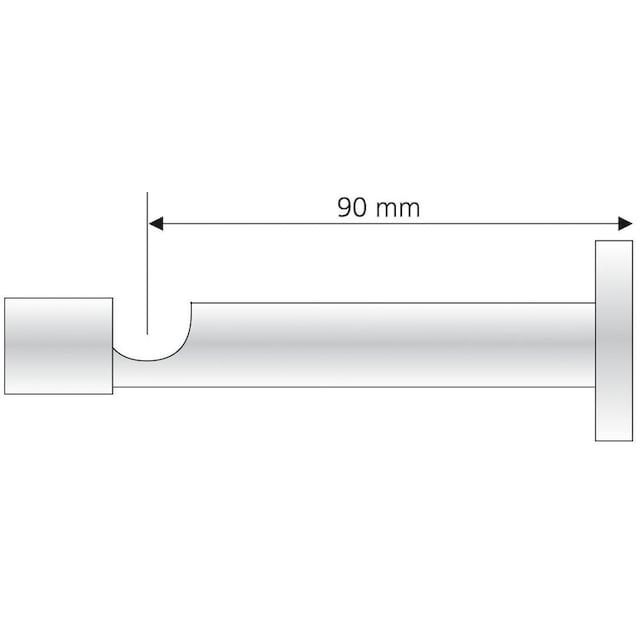 Liedeco Träger, (1 St.), mit Schraubkappe für Gardinenstangen Ø 16 mm  online kaufen