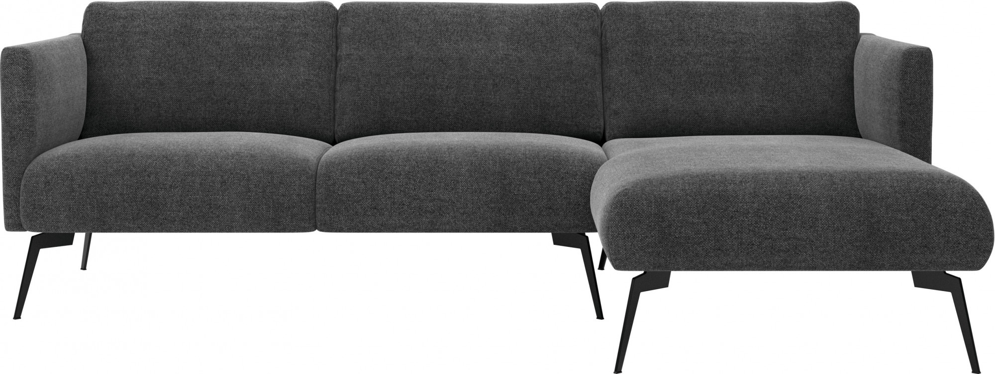 andas Ecksofa "Horna, L-Form,", mit schwarzen Metallbeinen günstig online kaufen