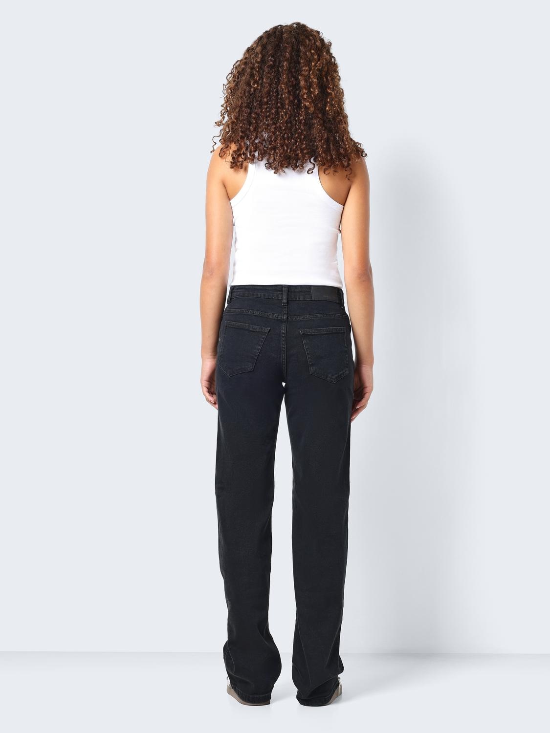 Noisy may Straight-Jeans »NMYOLANDA NW WIDE JEANS BLACK NOOS«, extra lang