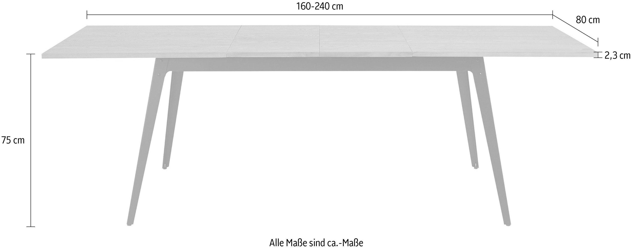 6. Bild von INOSIGN Esstisch »Malu«, in unterschiedlichen Tischbreiten erhältlich, mit Auszugsfunktion