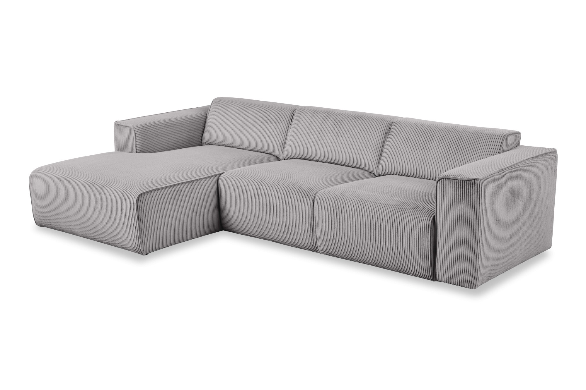 andas Ecksofa »Noord«, L-Form, mit Kedernaht, Breite 281 cm, Cord, Struktur, Webstoff