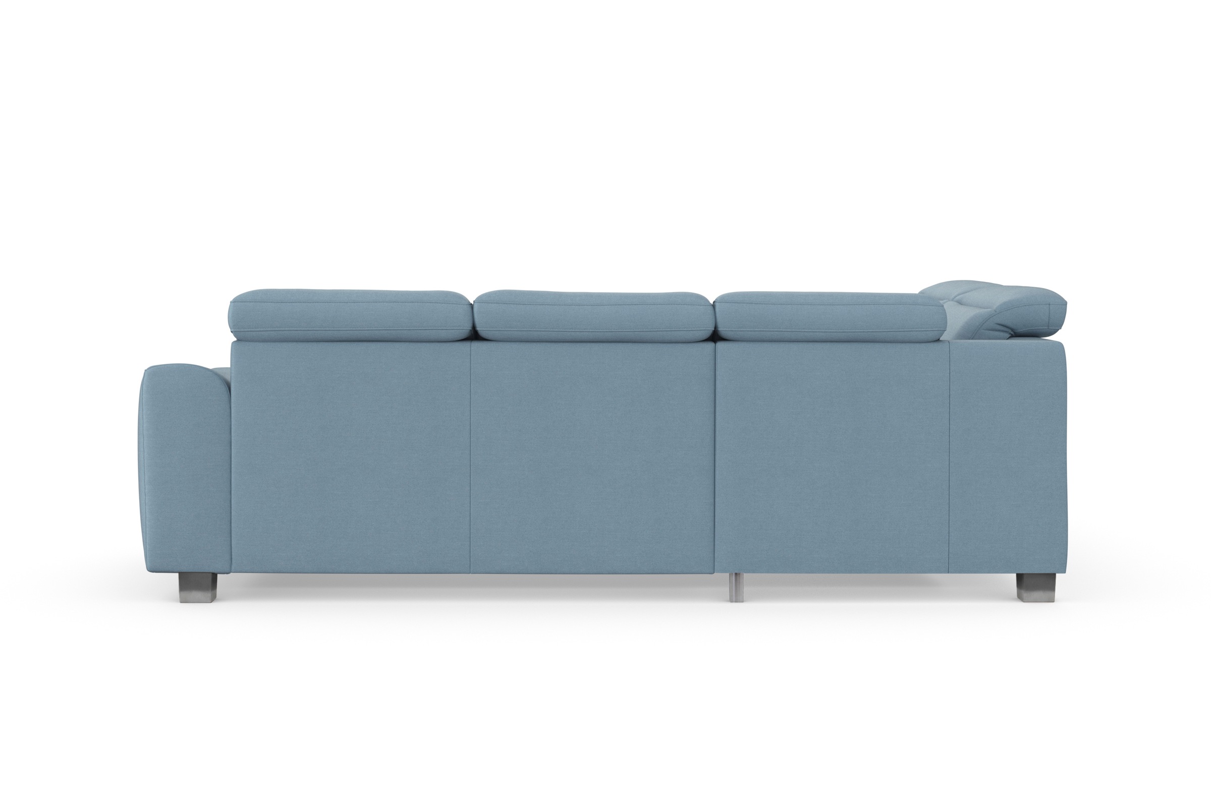 sit&more Ecksofa »Dundee L-Form«, mit Federkern und Edelstahlfüßen, wahlweise mit Kopfteilverstellung
