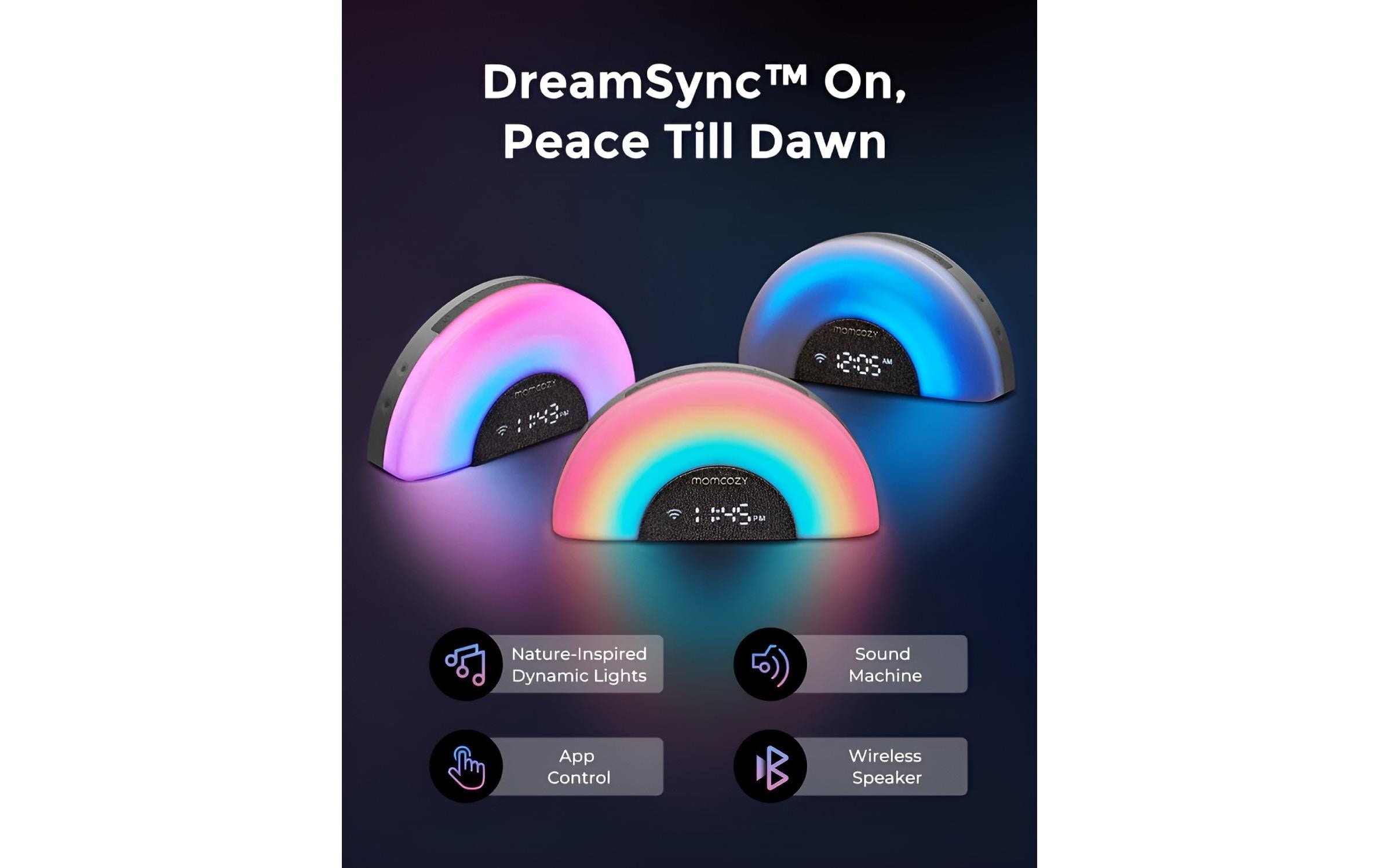Momcozy Spieluhr »DreamSync Rainbow Noise Machine«
