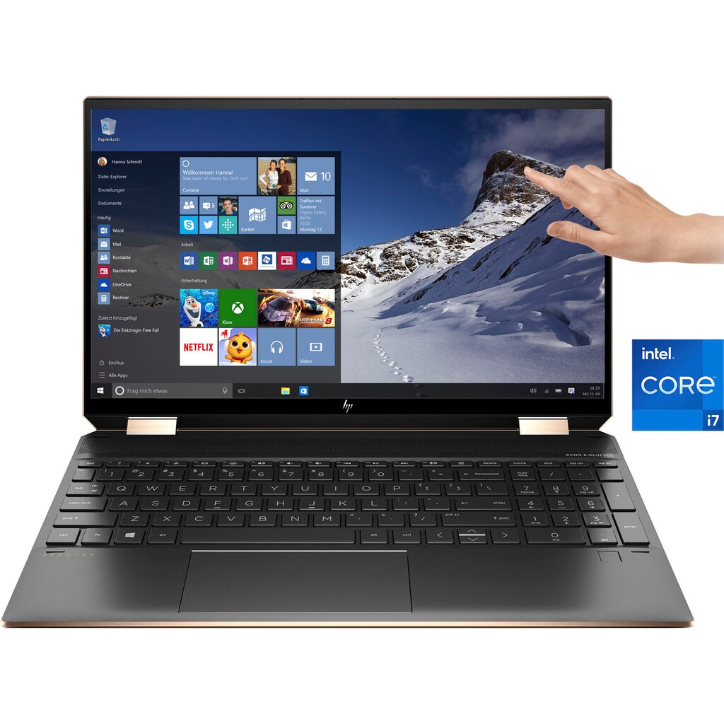 HP Notebook »Spectre x360 15-eb1180ng«, 39,6 cm, / 15,6 Zoll, Intel, Core i7, Iris© Xe Graphics, 2000 GB SSD