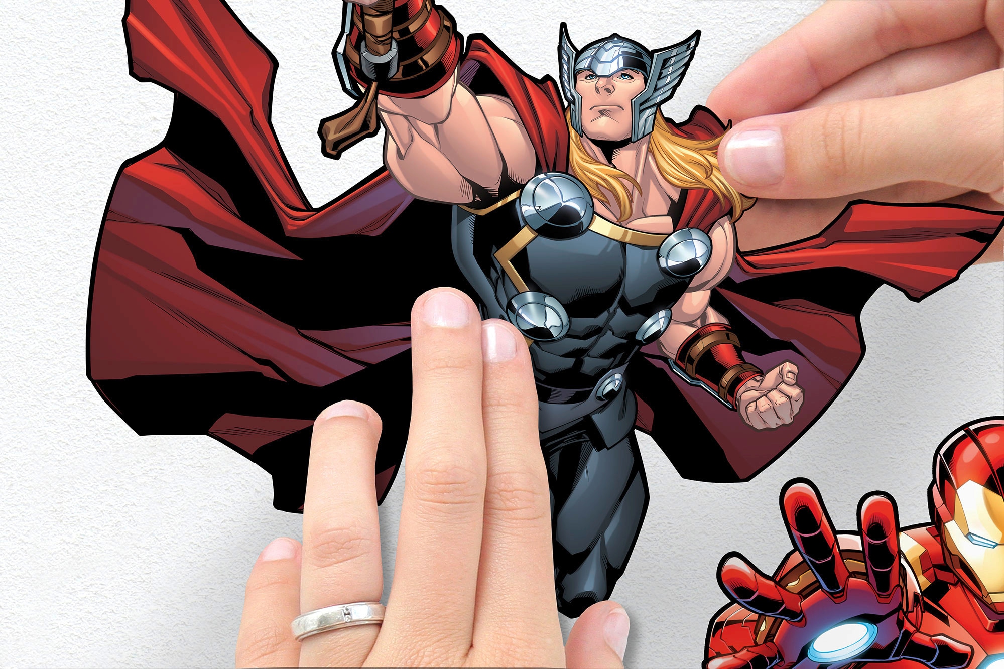 Komar Wandtattoo »Avengers Action - Größe 100 x 70 cm«, (8 St.), selbstklebend, Wandsticker, Kinderzimmer