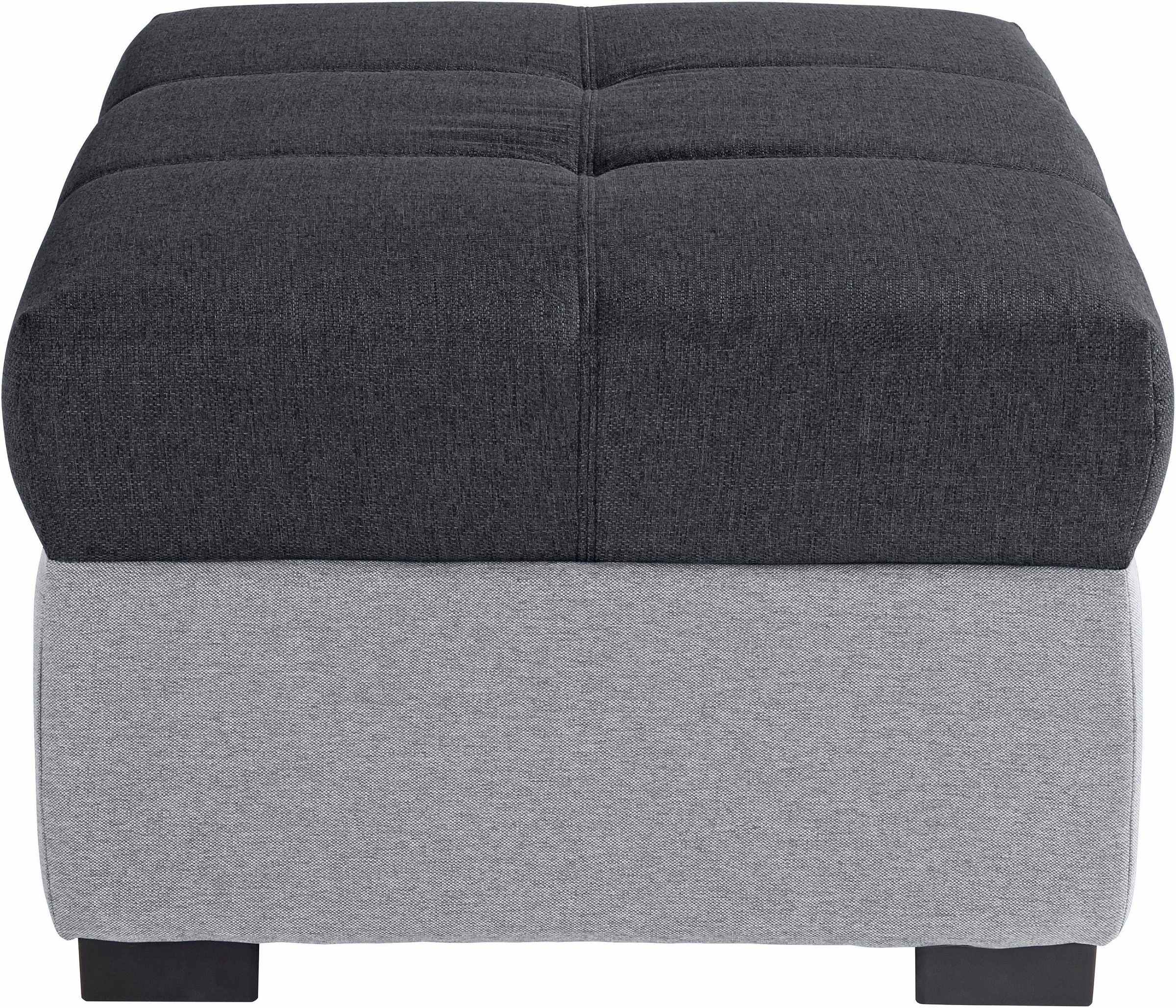 COTTA Polstergarnitur »Speedway L-Form«, (Set), Set bestehend aus: Ecksofa mit Kopfteilverstellung & Hocker