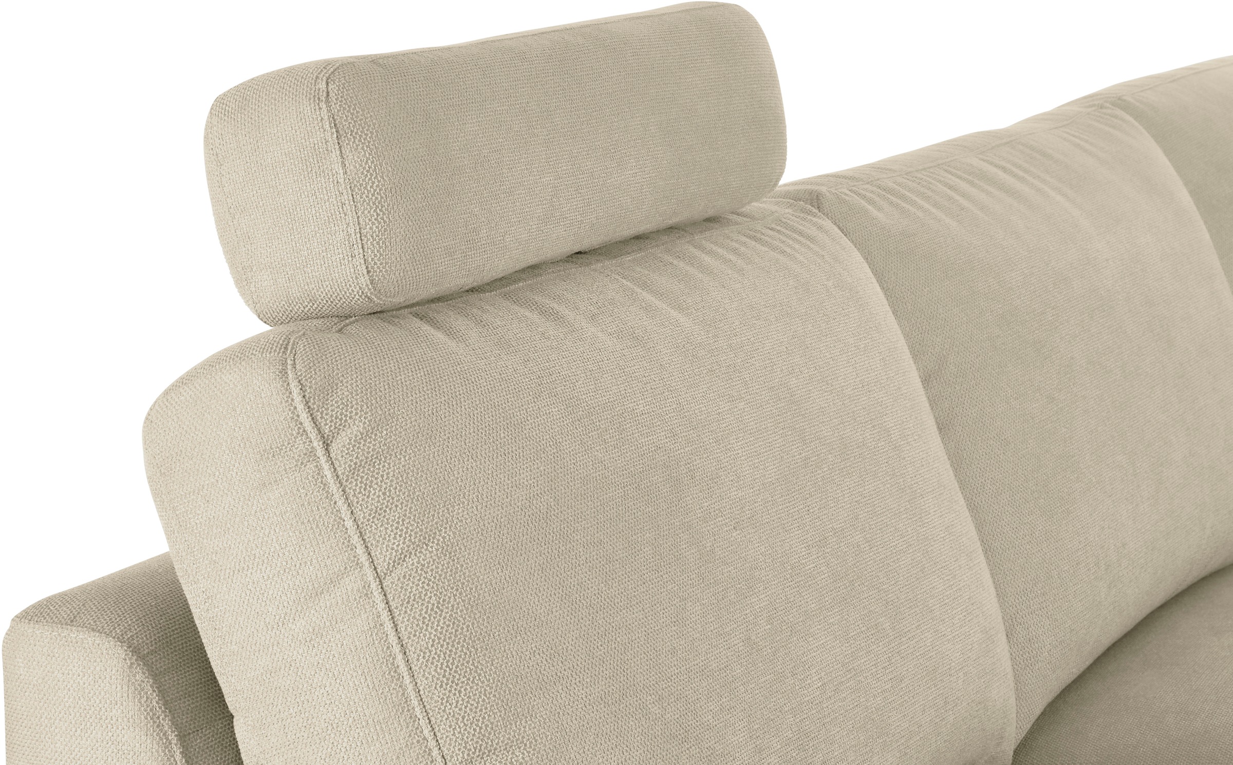 3C Candy Ecksofa »Lecce, wahlweise PUR-Schaumstoff oder Tonnentaschenfederkern« Bett im 2,5-Sitzer, teilmotorische Schlaffunktion im Longchair, L-Form