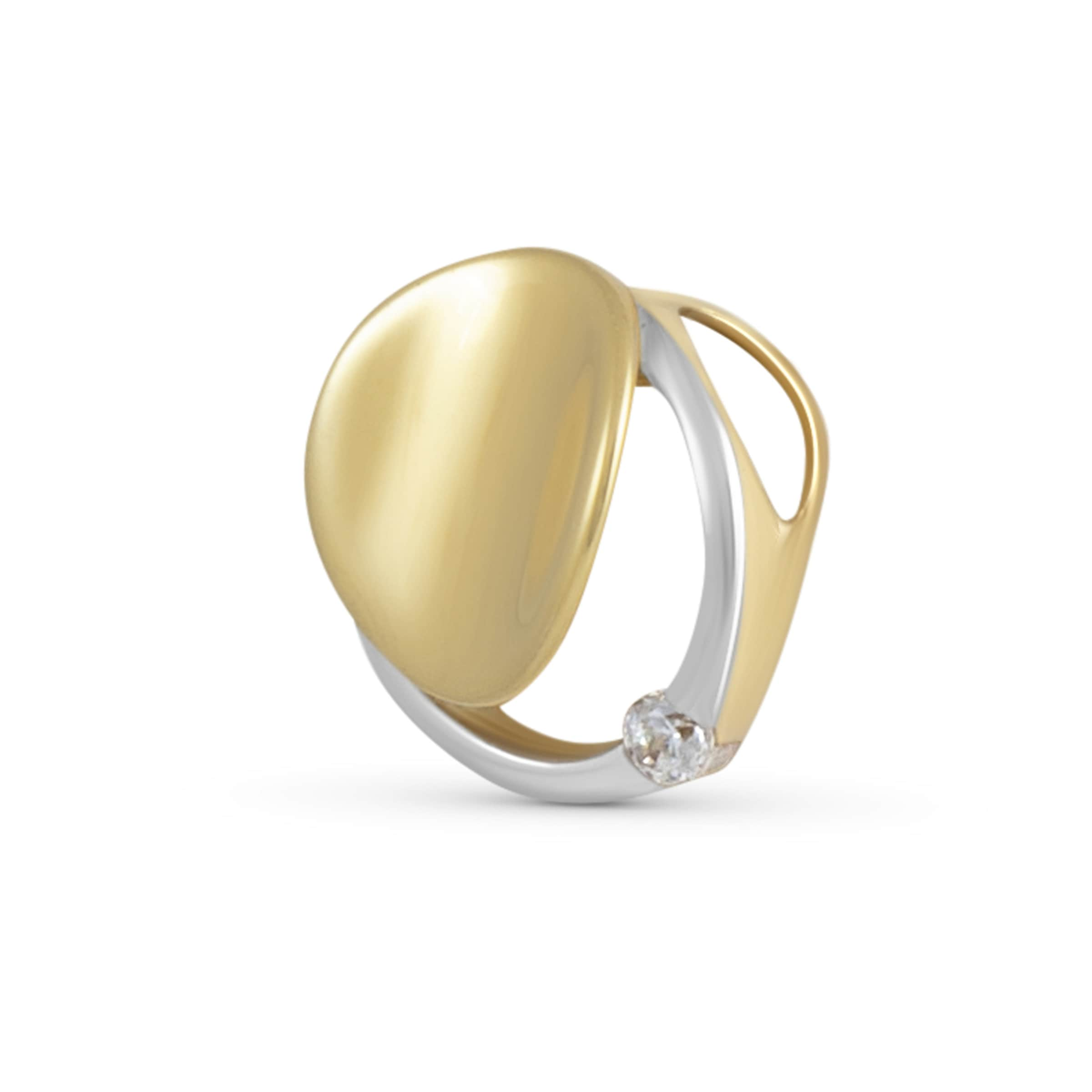 Vivance Kettenanhänger »333/- Gelbgold bicolor Zirkonia«