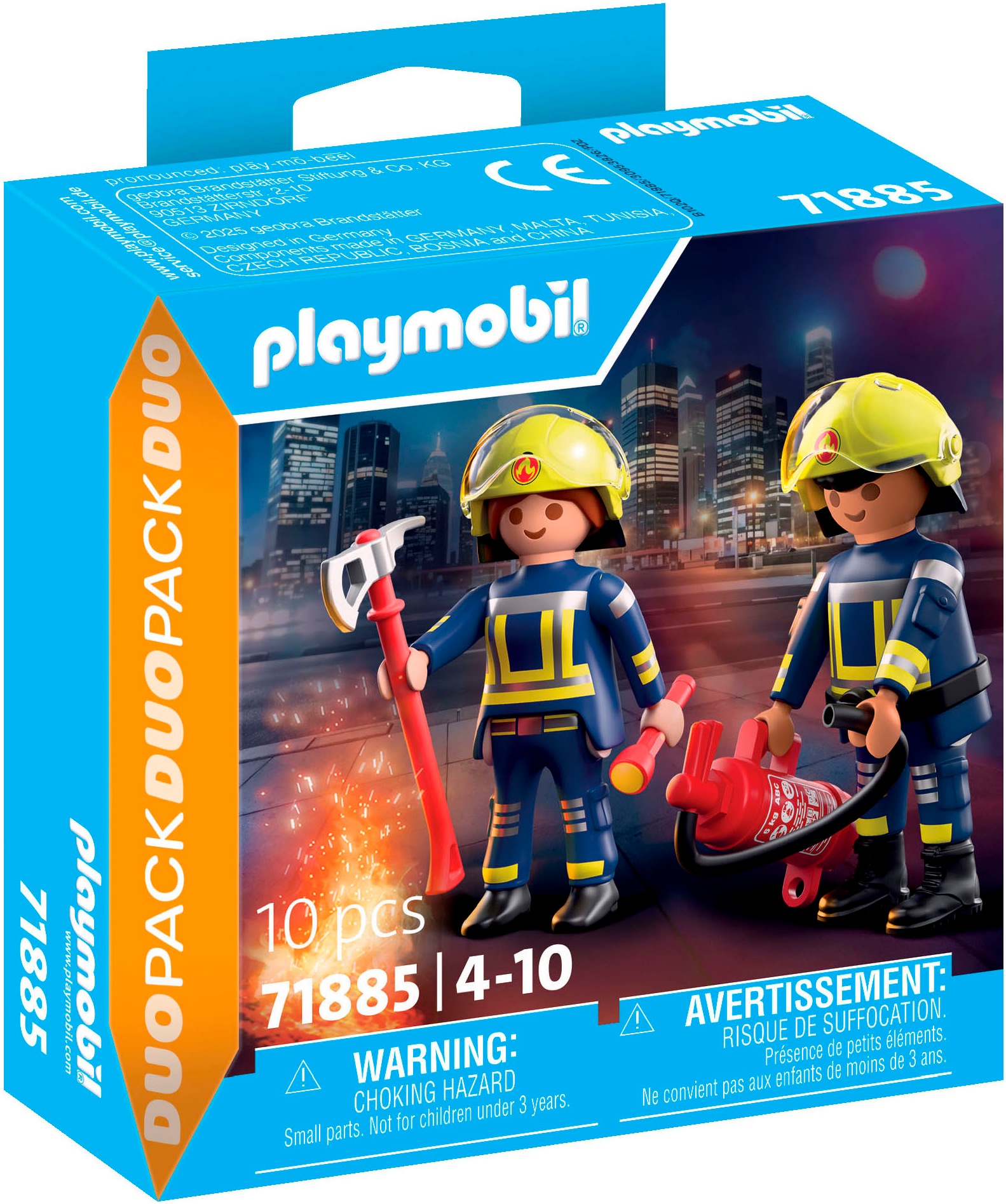 Playmobil® Konstruktions-Spielset »Feuerwehr (71885), Duo Pack«, (10 St.), Made in Europe