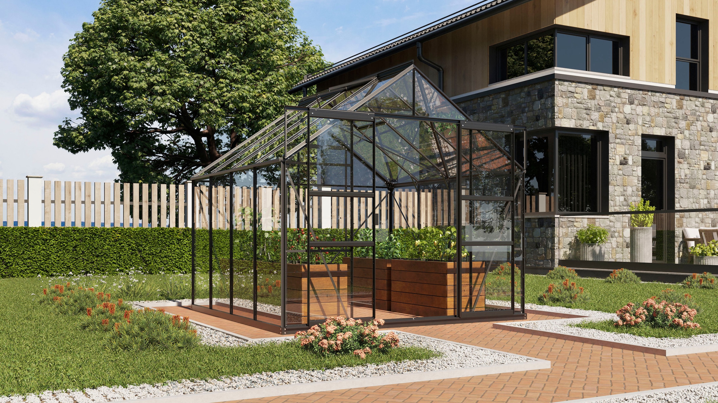 Vitavia Gewächshaus »Mars 6700«, Alu-Profile, 3 mm Sicherheitsglas